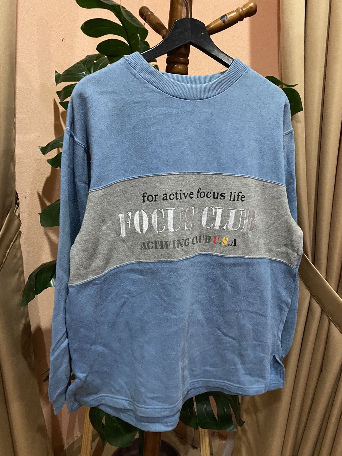 Vintage Arnova Men’s Gear Focus Club Sweatshirt – Blue Vintage Style Size US L / EU 52-54 / 3 - 3 Thumbnail