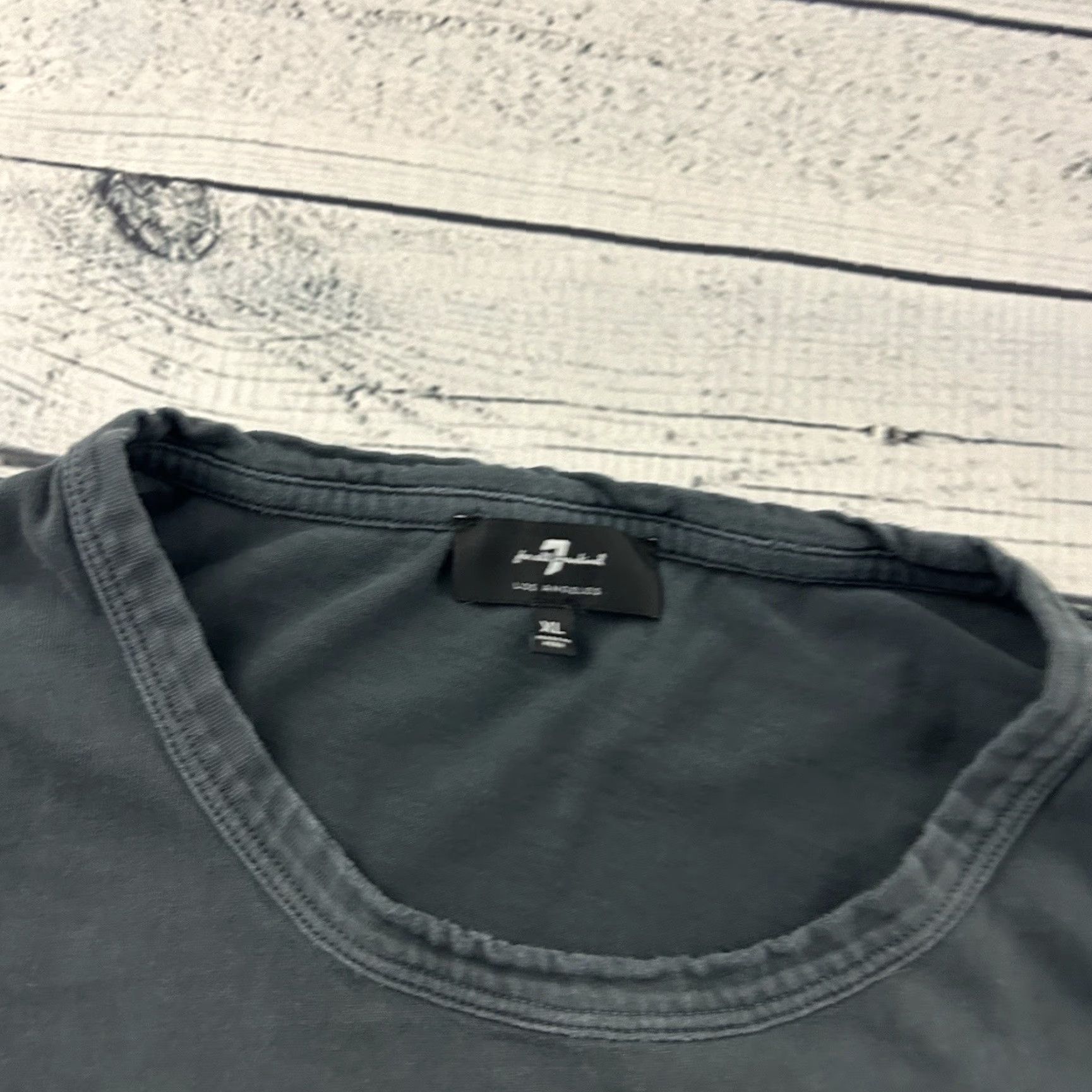 7 For All Mankind 7 For All Mankind T-Shirt Mens XL Gray Short Sleeve Crew Neck Cotton 7FAM Shirt Size US XL / EU 56 / 4 - 3 Thumbnail