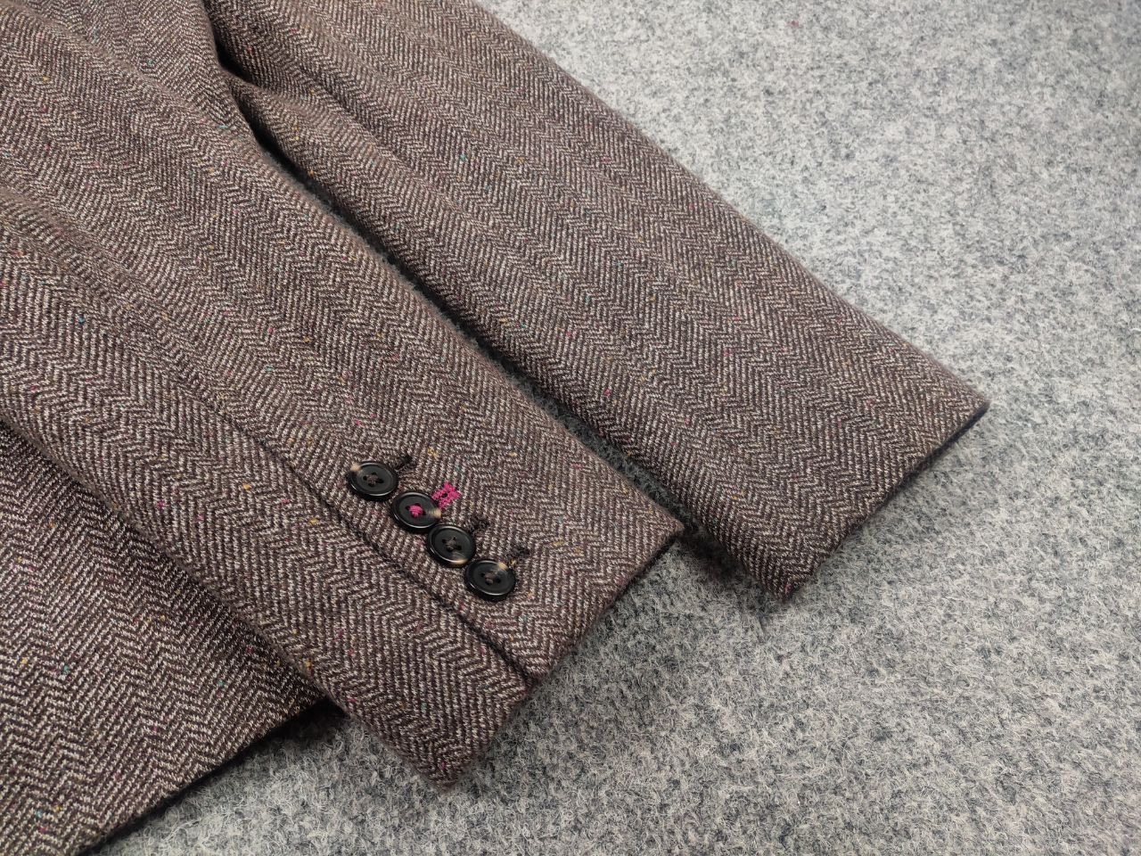 Harris Tweed Joules Agatha Ladies Tweed Brown Blazer Herringbone Jacket Size M / US 6-8 / IT 42-44 - 8 Thumbnail