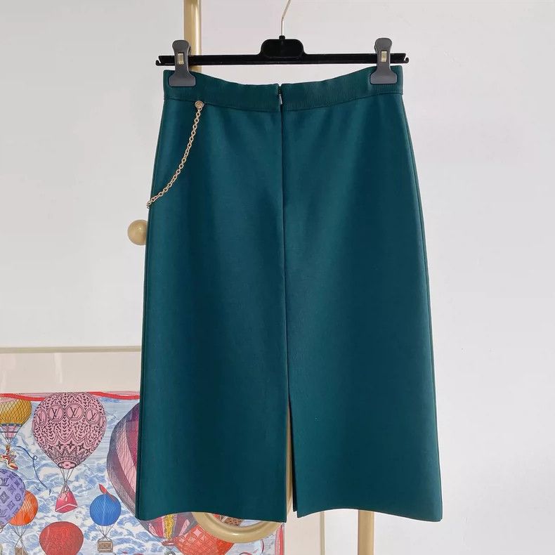 Givenchy Givenchy Green Midi Skirt Size S / US 4 / IT 40 - 2 Thumbnail