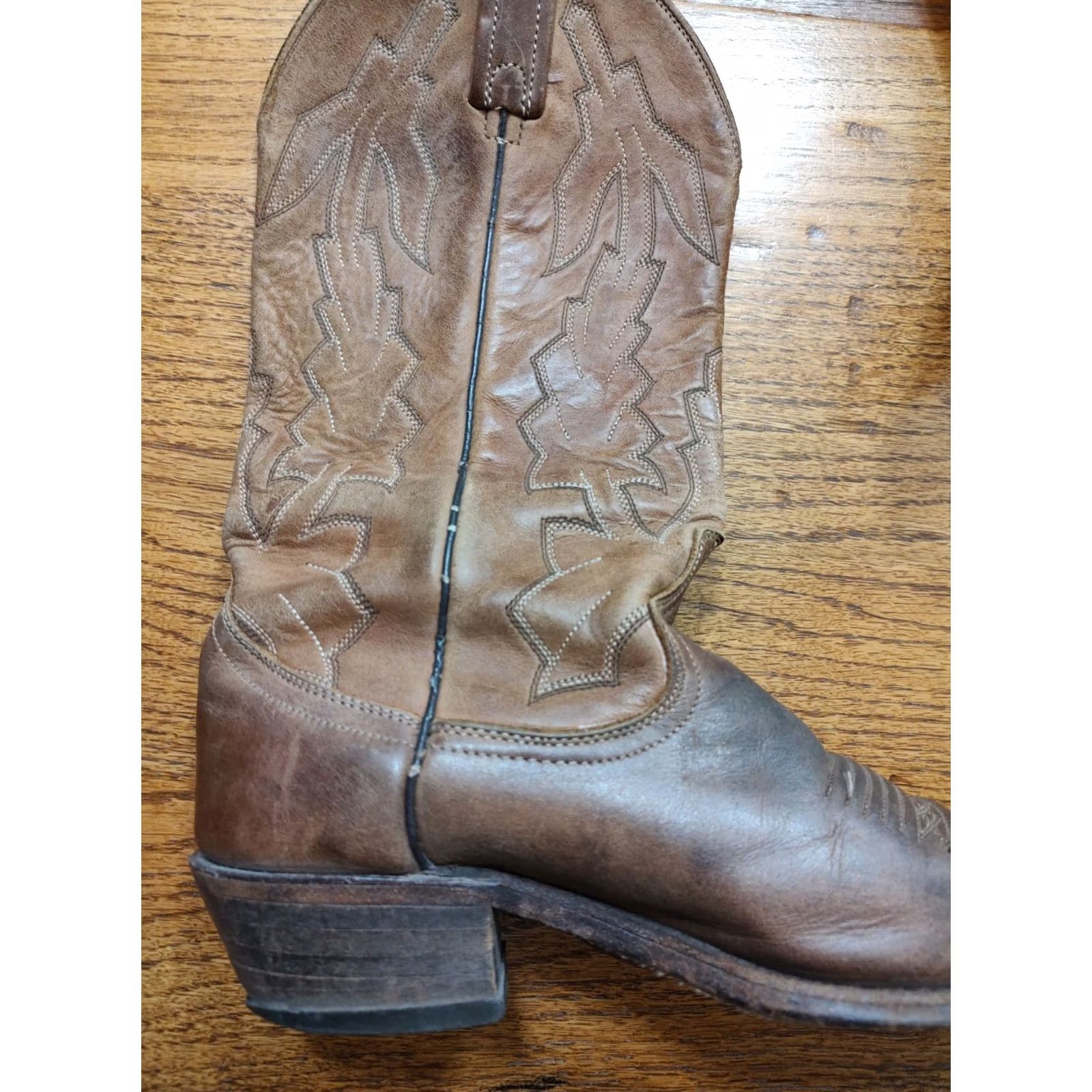 Dan Post VINTAGE Dan Post Western Boots Marlboro P2551 Brown Mens 7.5 D Cowboy 90s Leather Boots Boots Brown Men Size US 8 / IT 38 - 6 Thumbnail