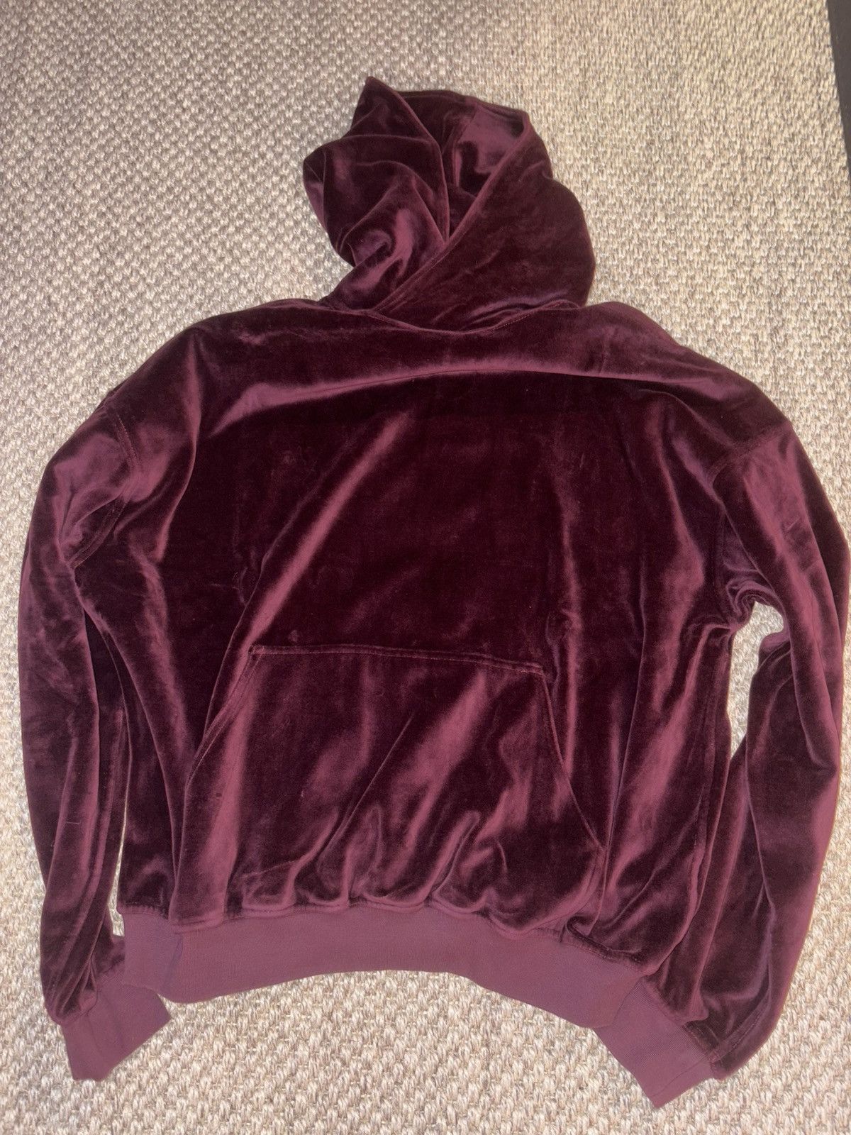 Haider Ackermann Haider Ackermann Red Velvet Hoodie Sweatshirt Size US M / EU 48-50 / 2 - 2 Thumbnail