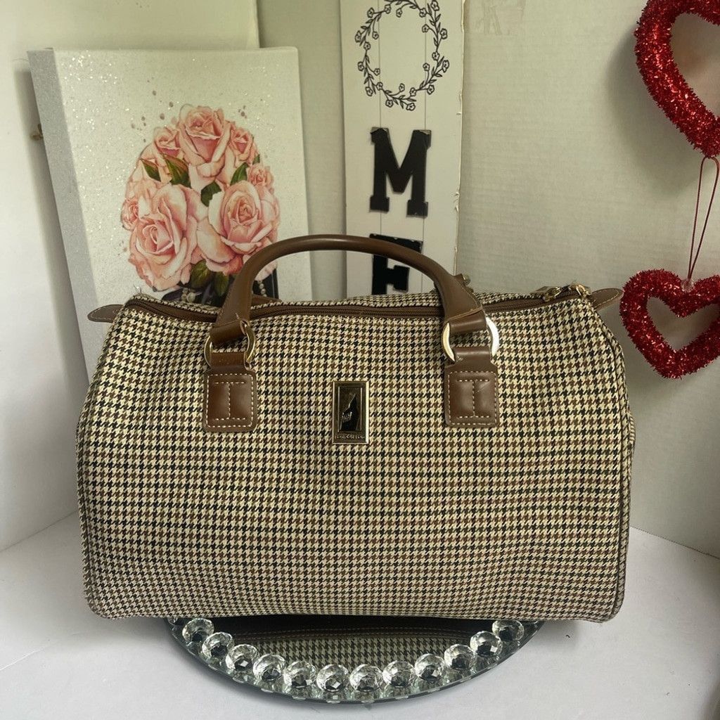 London Fog London Fog Y2K Elegant Brown Houndstooth Women's Bag Size ONE SIZE - 1 Thumbnail