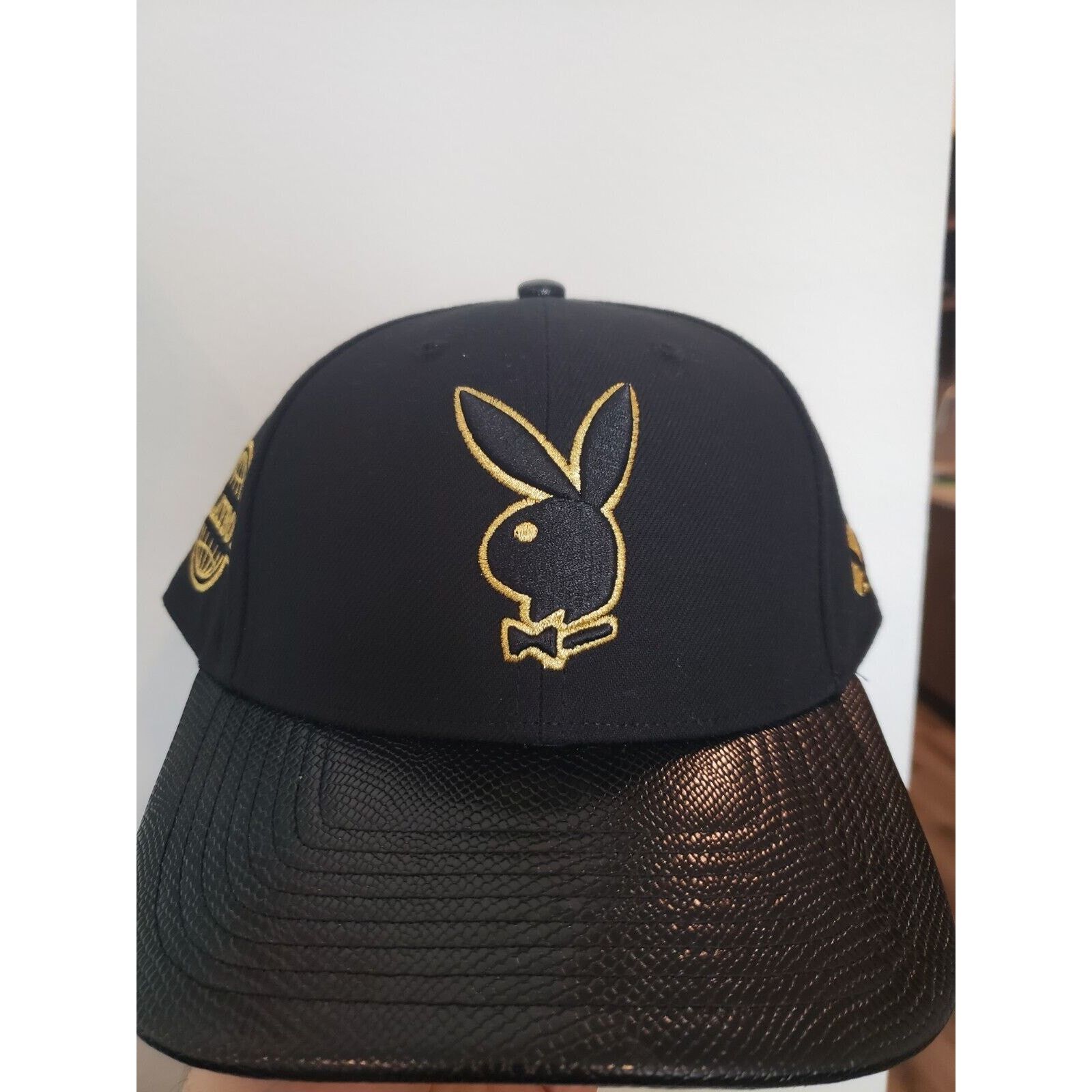 Lids Playboy Hat Premium Bunny Strapback Strap Black Gold Lids Size ONE SIZE - 1 Thumbnail