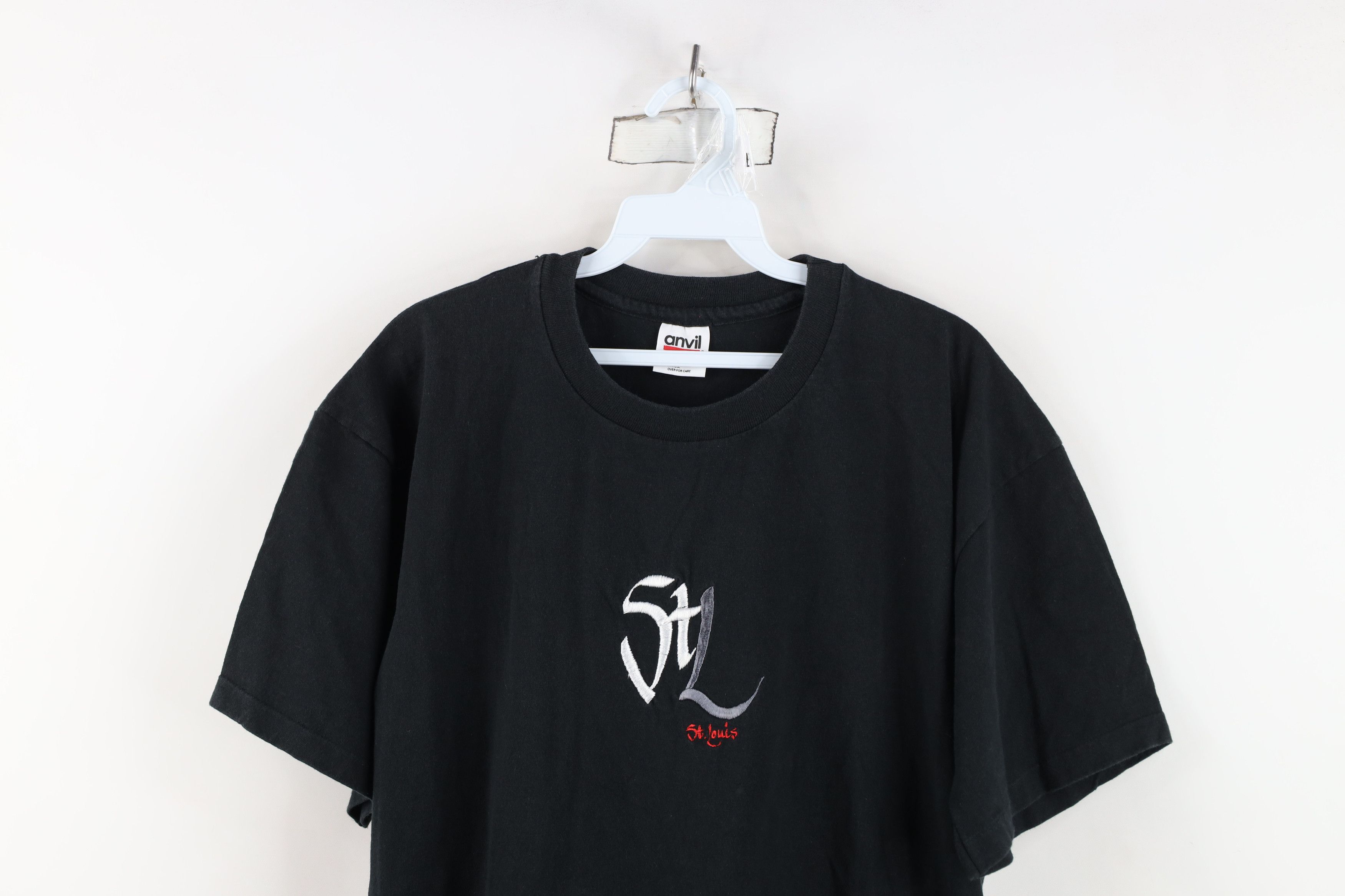 Vintage Vintage 90s Streetwear STL ST Louis Short Sleeve T-Shirt USA Size US XL / EU 56 / 4 - 2 Thumbnail