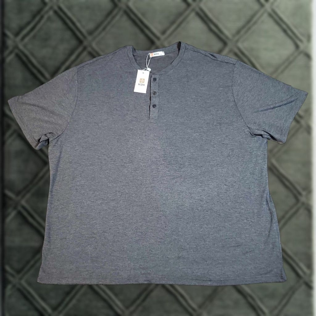 Vintage H2H Henley Shirt Men’s 3XL Gray Waffle Cotton Casual NWT XXXL / Long Sleeve Shirt Mens Cotton Henley Gray 3XL NWT Size US XXL / EU 58 / 5 - 1 Thumbnail