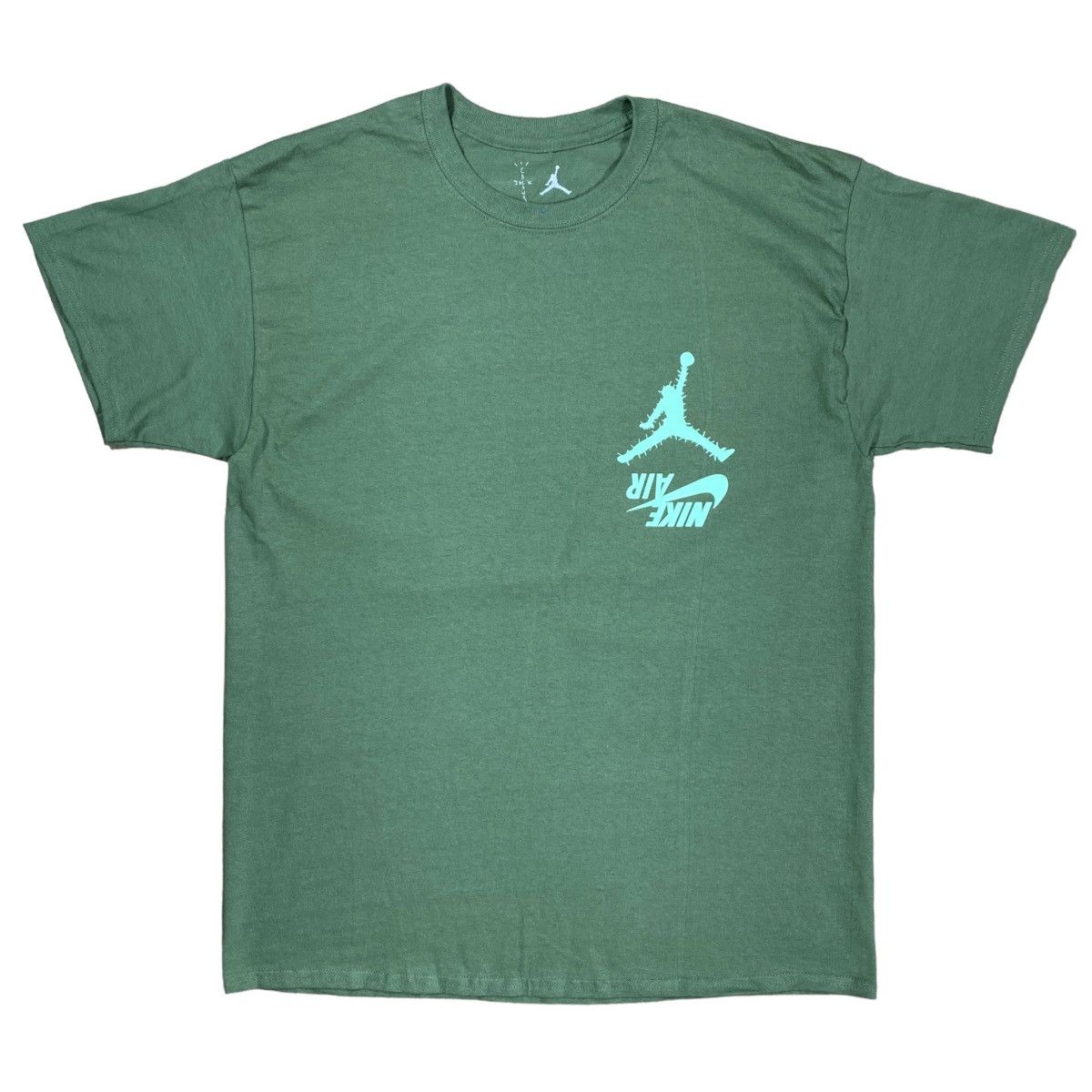 image of Nike x Travis Scott Cactus Jack By Travis Scott X Air Jordan Highest T-Shirt in Green (Size Large)