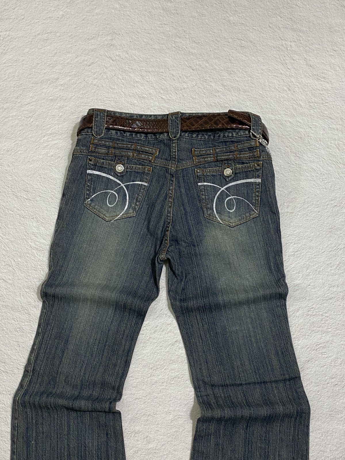 Japanese Brand SICK💰 A.R.C Flared Distresssed Jeans Size US 29 - 4 Thumbnail