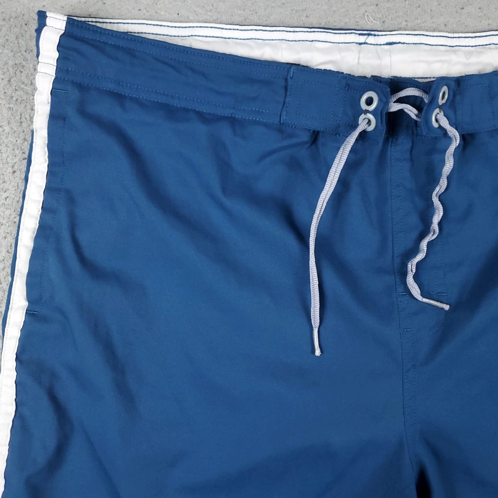 Nike Nike Shorts Mens L Blue Swoosh Lace Tie Beach Board Swim Trunks Size US 33 - 2 Thumbnail