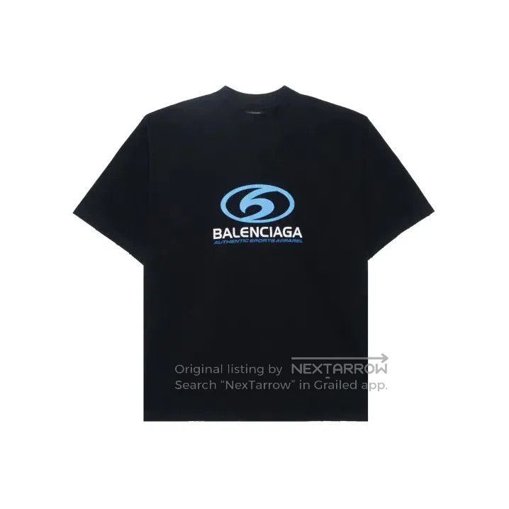 Balenciaga Balenciaga Blue Logo Loose Fit T. Size US M / EU 48-50 / 2 - 1 Thumbnail