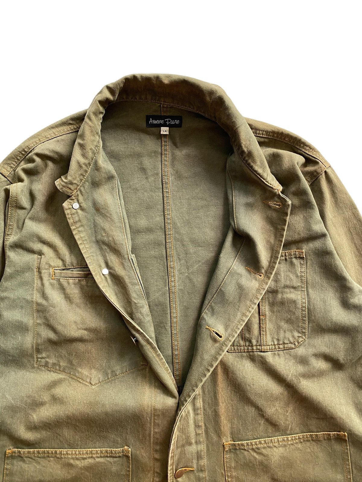 If Six Was Nine × Japanese Brand DOPE🔥Vtg 70s PUNe 🇯🇵 Made Denim 4 Pockets Chore Jacket Size US XL / EU 56 / 4 - 8 Thumbnail