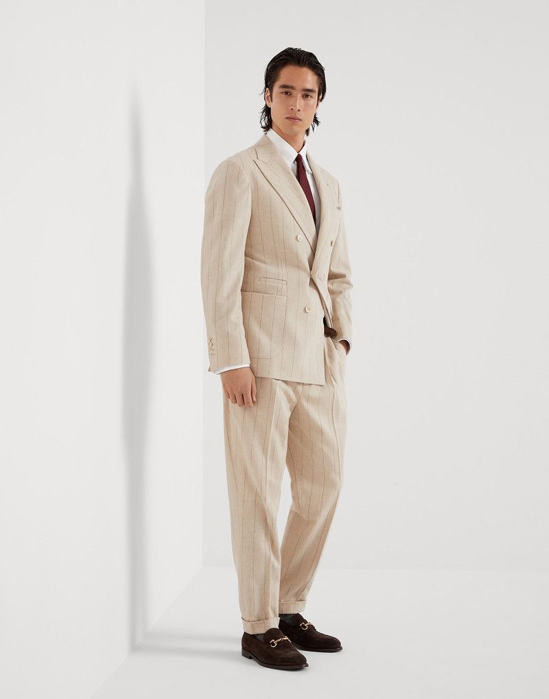 Brunello Cucinelli o1w1db10226 Suit Type Jacket in Light Beige Size US S / EU 44-46 / 1 - 3 Thumbnail