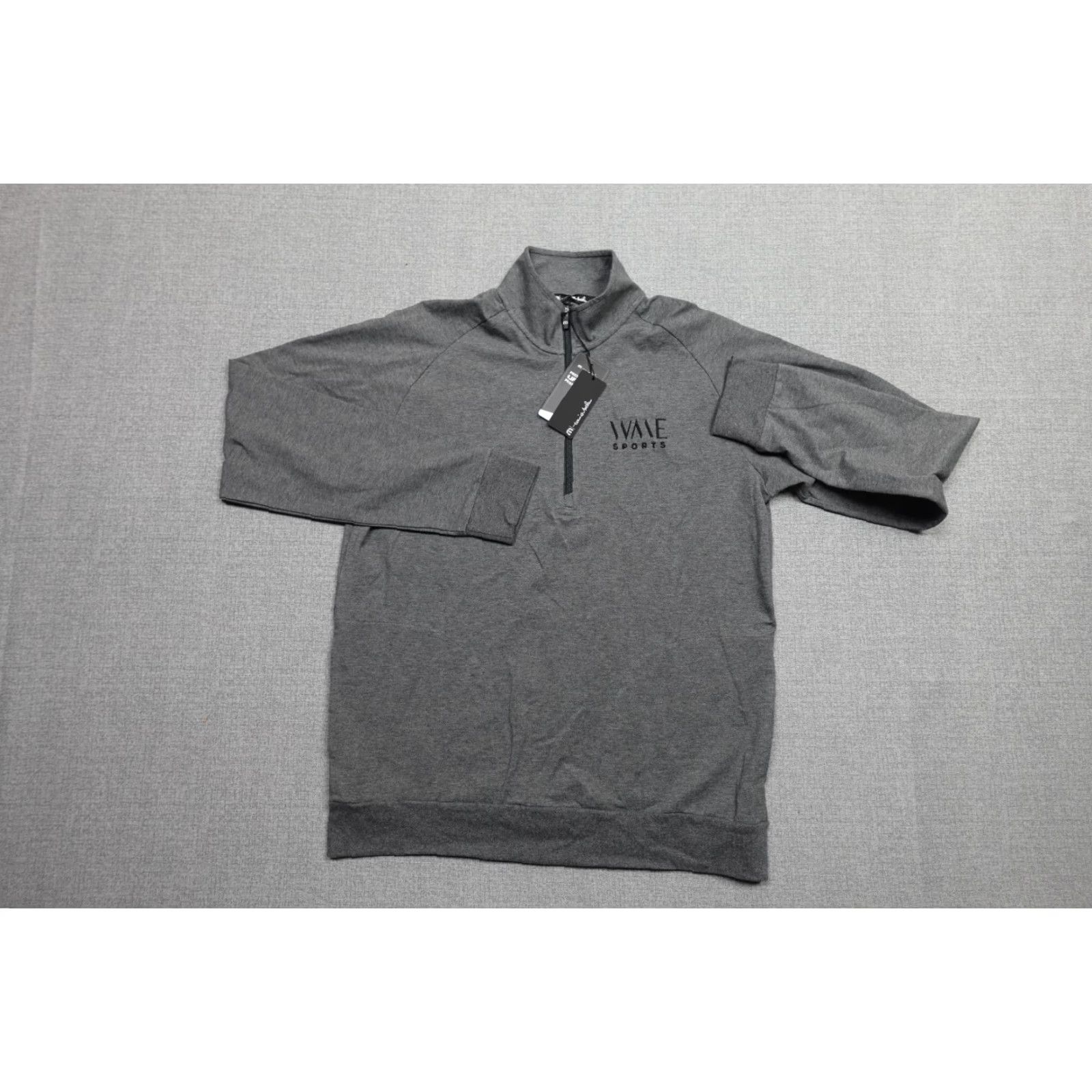 TravisMathew Travis Mathew Quater Zip Mens Large Gray Sweater Pullover Golf Performance Wave Size US L / EU 52-54 / 3 - 4 Thumbnail