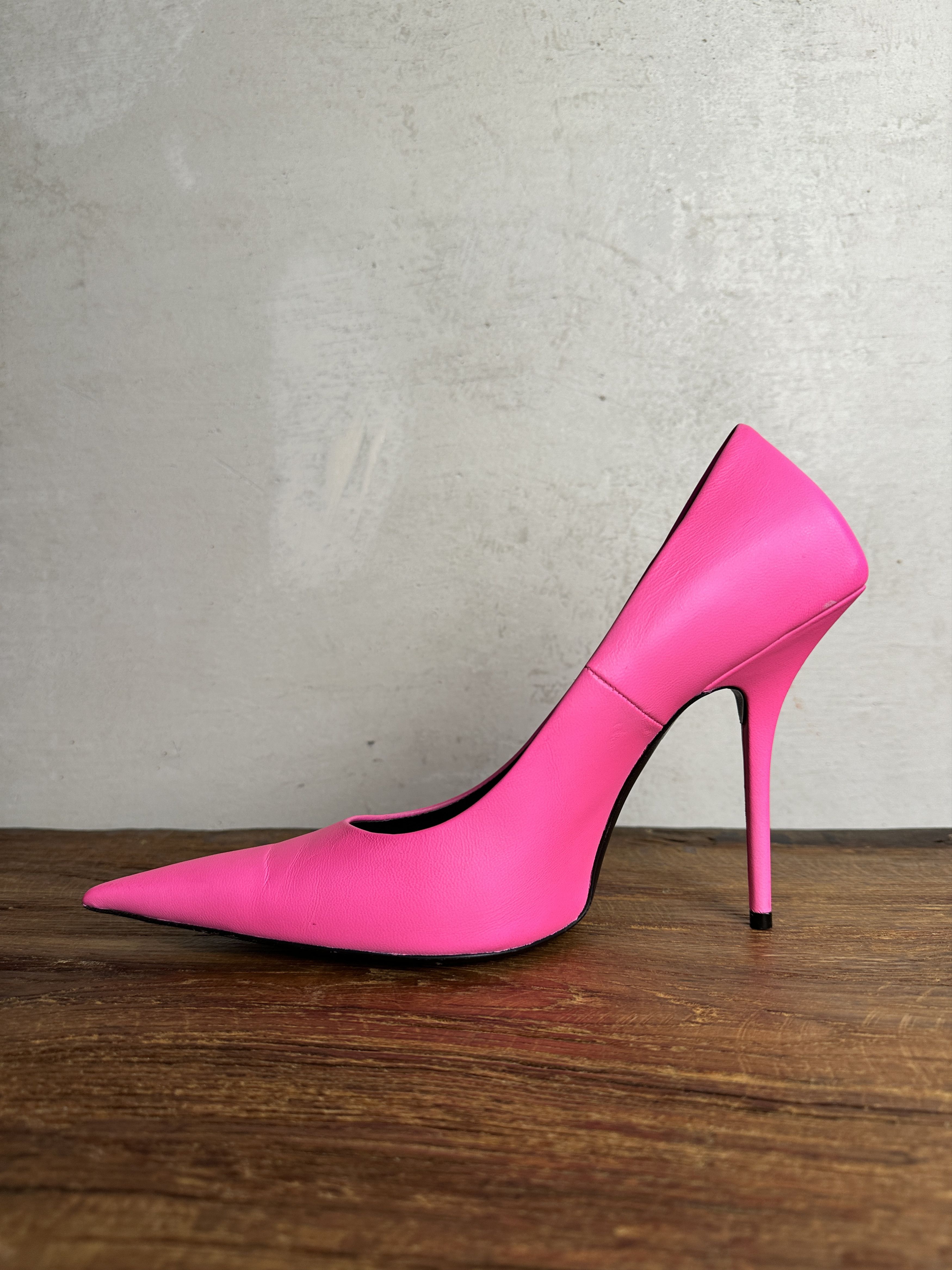 Balenciaga Balenciaga Knife Leather Pink Heels Size US 9 / IT 39 - 7 Thumbnail