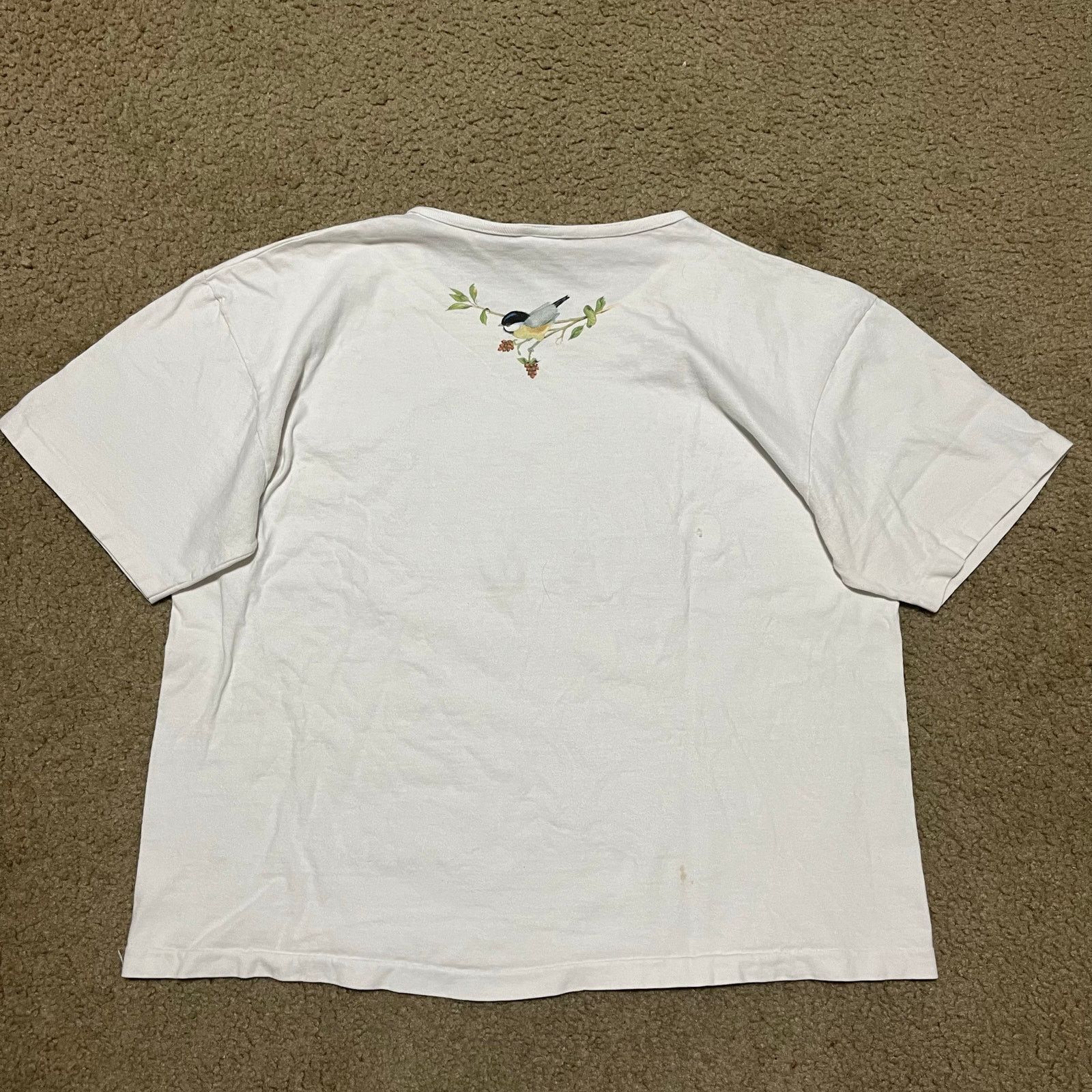 Other Vintage 90s Floral Flower Bird Nature Tee XL Size XL / US 12-14 / IT 48-50 - 2 Thumbnail