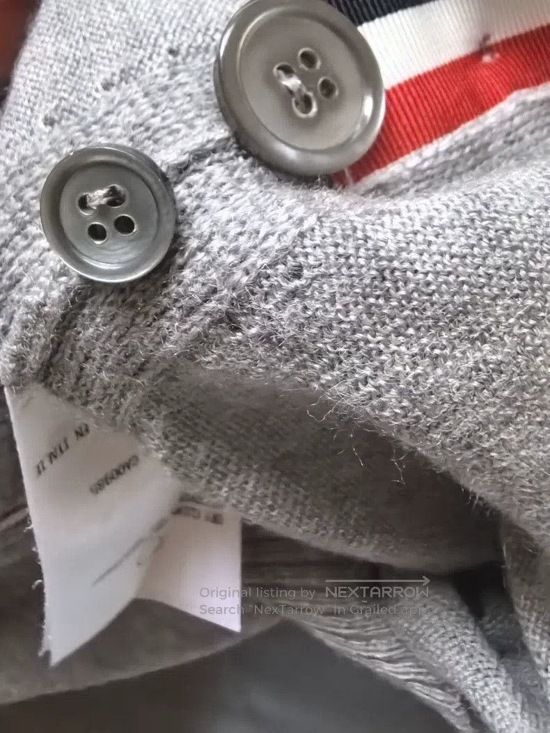 Thom Browne Thom Browne Lightweight V-Neck Gray Knit Cardigan Size XS / US 0-2 / IT 36-38 - 4 Thumbnail