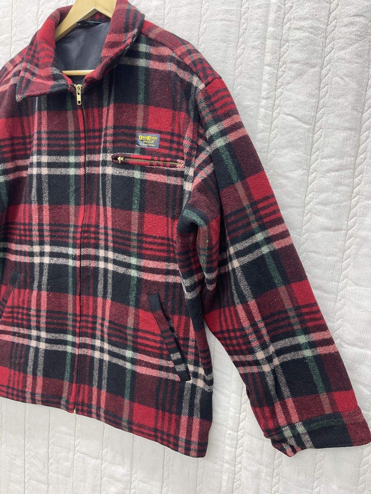 Japanese Brand × Oshkosh × Vintage STEALS💥VTG OSHKOSH B’GOSH WOOL JACKET TARTANS Size US L / EU 52-54 / 3 - 3 Thumbnail