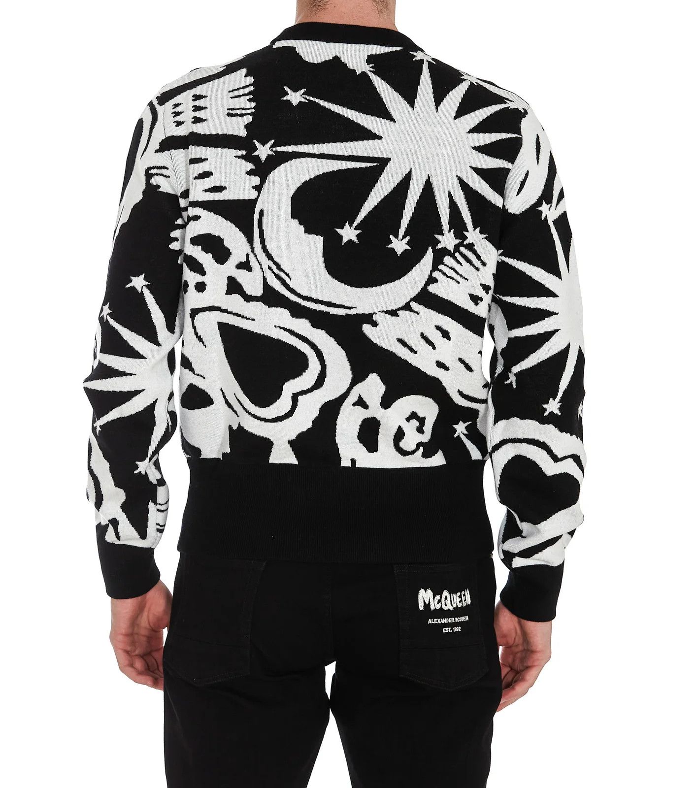 Alexander McQueen o1y1024 Sweater in Black & White Size US S / EU 44-46 / 1 - 4 Thumbnail