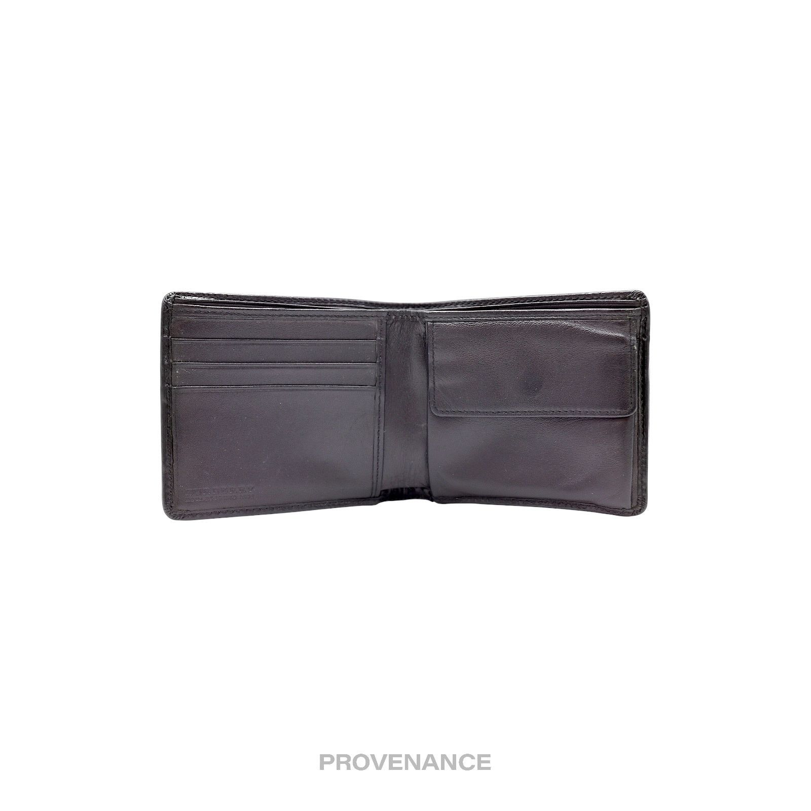Burberry 🔴 Burberry Bifold Wallet - London Check Black Charcoal Size ONE SIZE - 6 Thumbnail