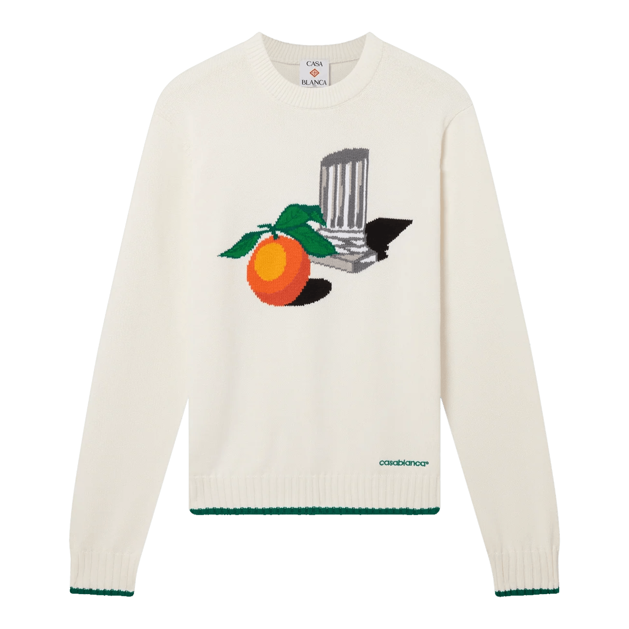 Casablanca Intarsia Jumper White Size US L / EU 52-54 / 3 - 1 Thumbnail