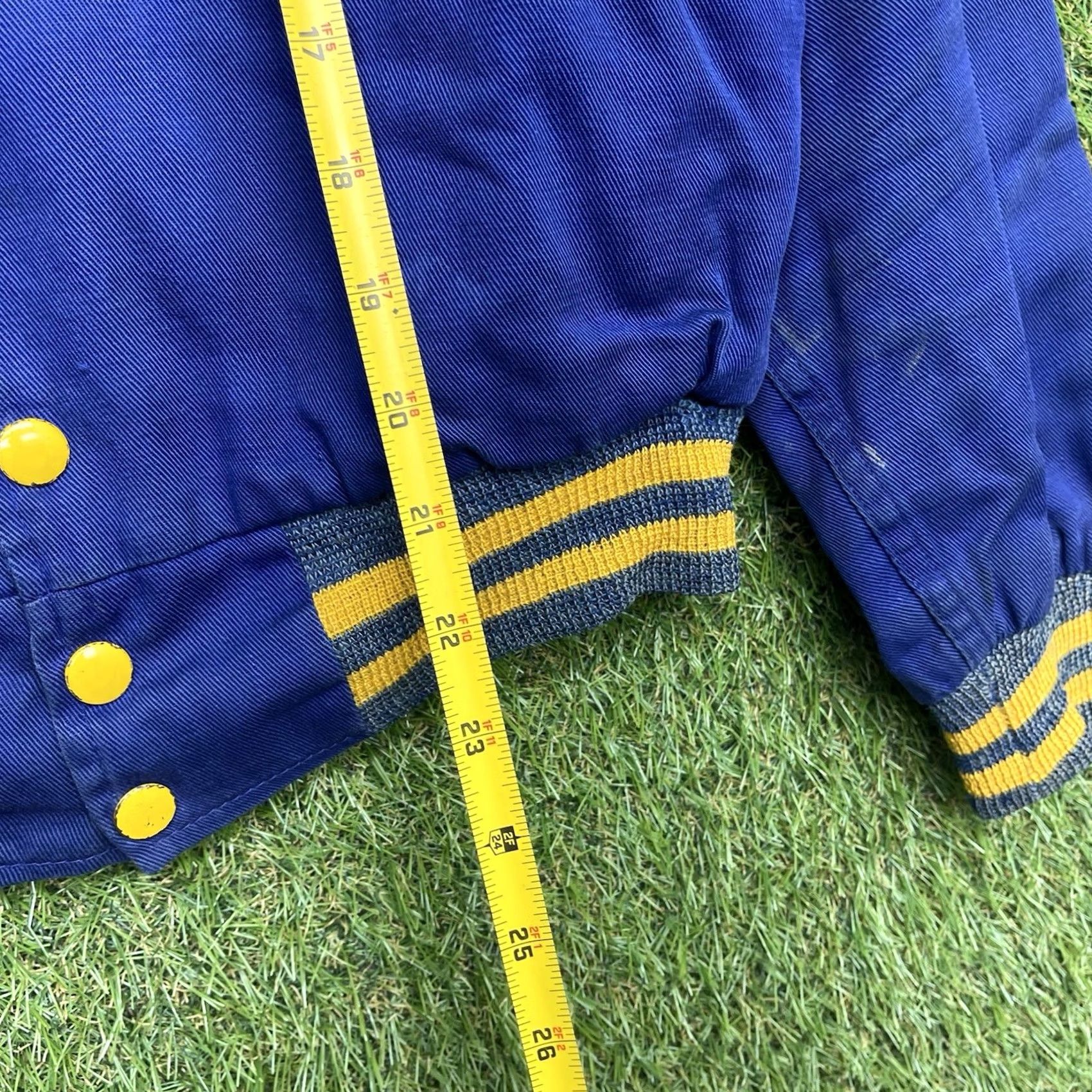Vintage VINTAGE Joe Charles Sport Shop Chain Stitch Jacket Mens S Blue Gabardine Lined 1940s 50s Varsity College School Sports 40s Mens Size US S / EU 44-46 / 1 - 7 Thumbnail