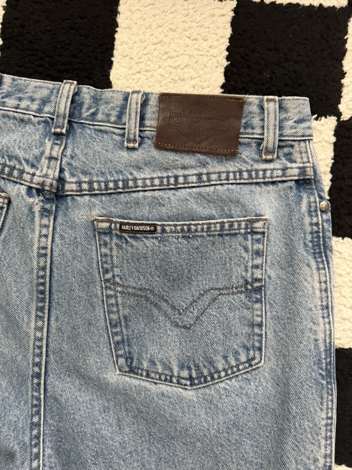 Harley Davidson Vintage Harley Davidson Blue Denim Size US 32 / EU 48 - 3 Thumbnail