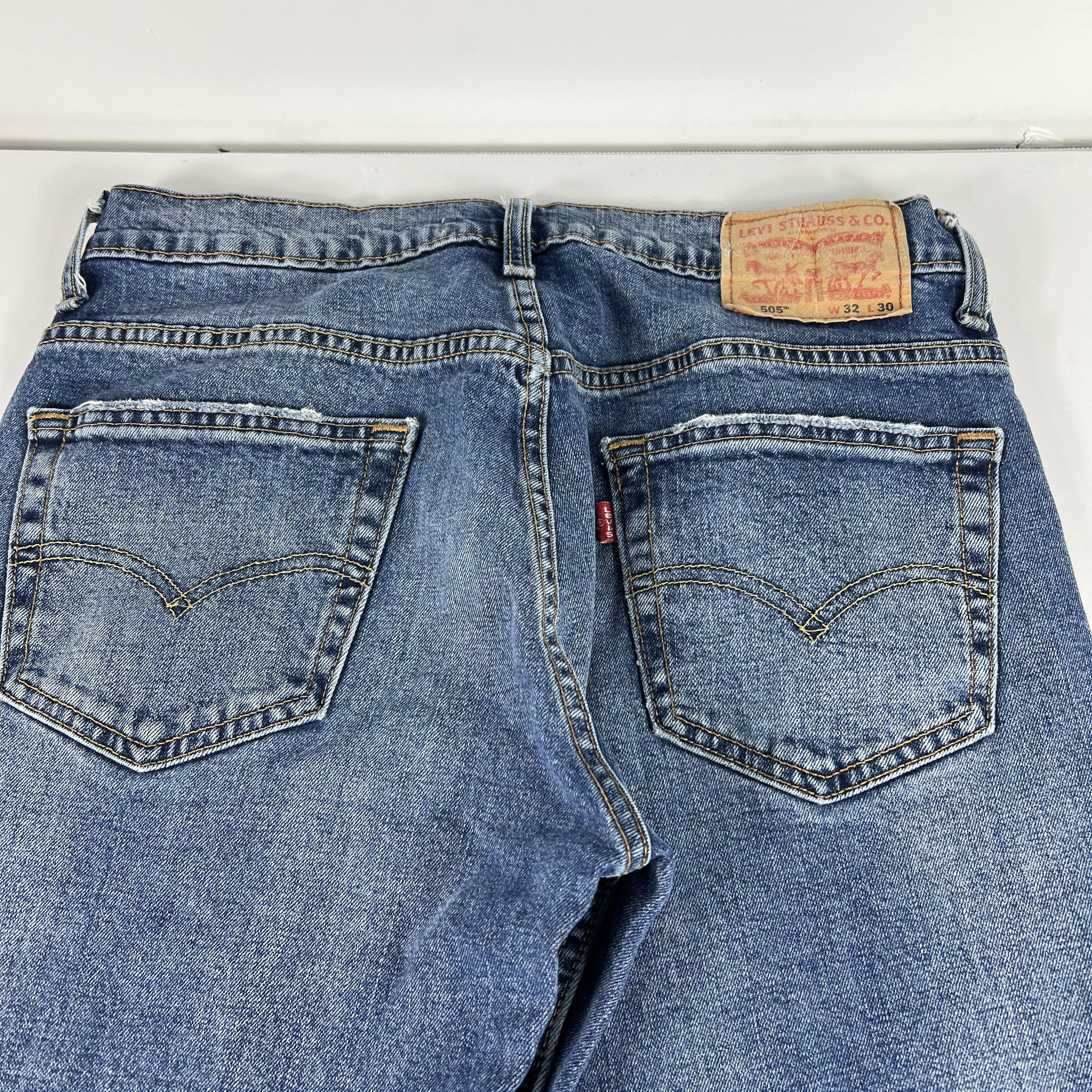 Levi's Levi's Jeans 505 Straight Leg Blue Faded Stretch Denim Size US 32 / EU 48 - 14 Thumbnail