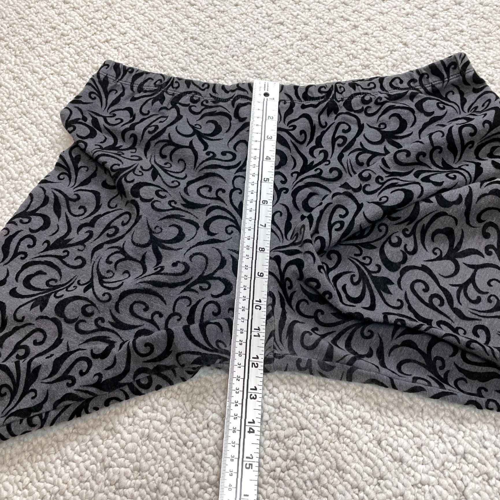 Vintage Unbranded Sweatpants Womens 34x25 Cropped Gray Floral Soft Stretch Lounge Adult Size 24" / US 00 / IT 34 - 5 Thumbnail