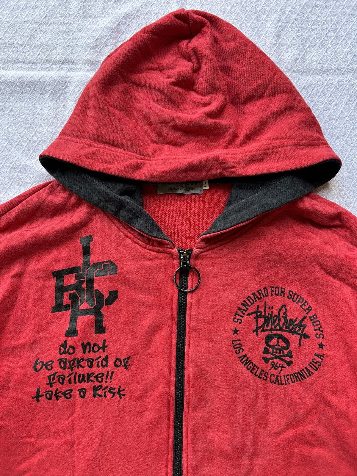 Japanese Brand Japanese Blue Cross Poem Zip Hoodie Size US L / EU 52-54 / 3 - 5 Thumbnail