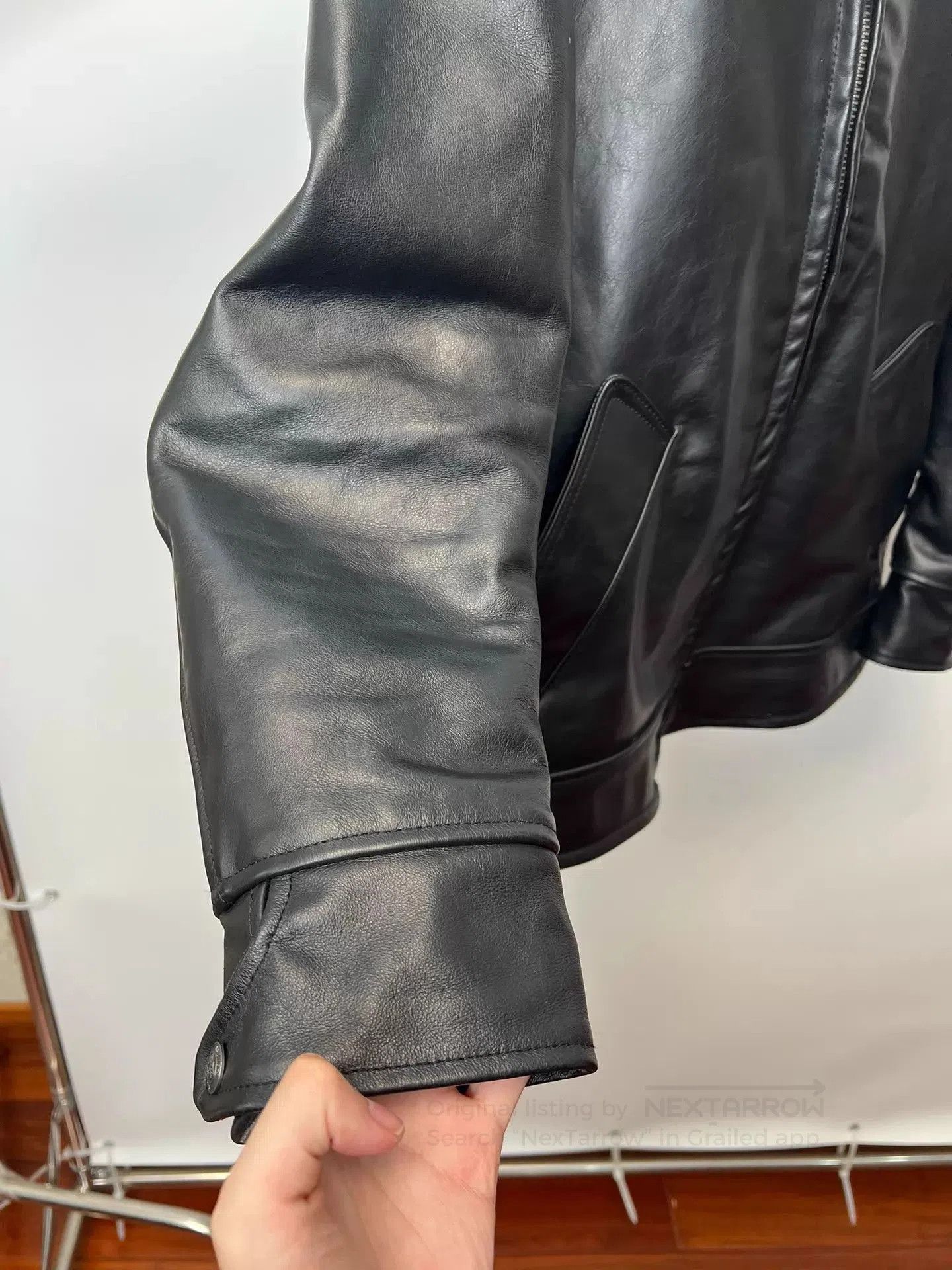 Cockpit USA Black Leather Jacket Size L. Size US L / EU 52-54 / 3 - 4 Thumbnail