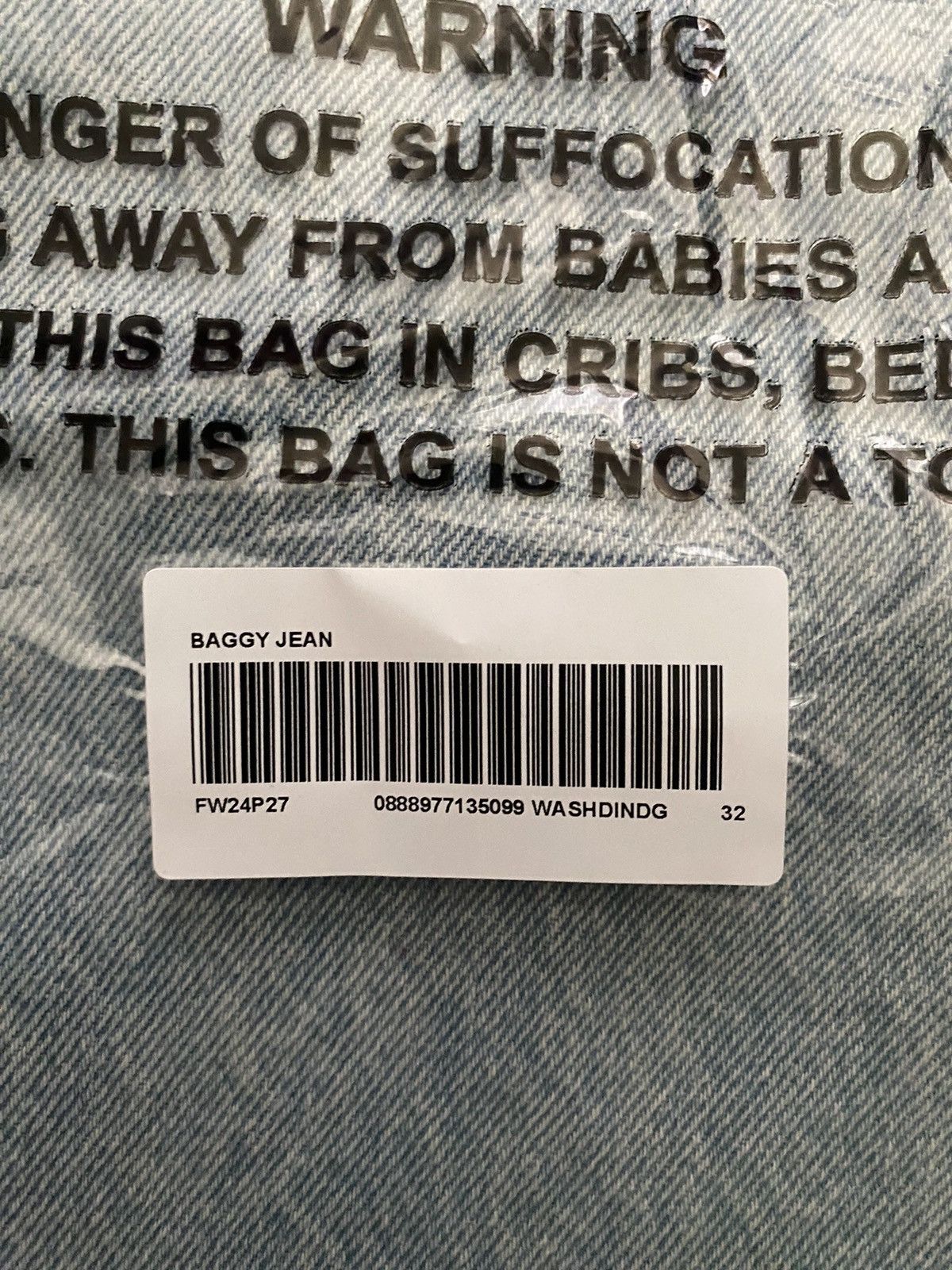 Supreme Supreme Baggy Jean FW24 Light Washed Indigo 32 Size US 32 / EU 48 - 7 Thumbnail