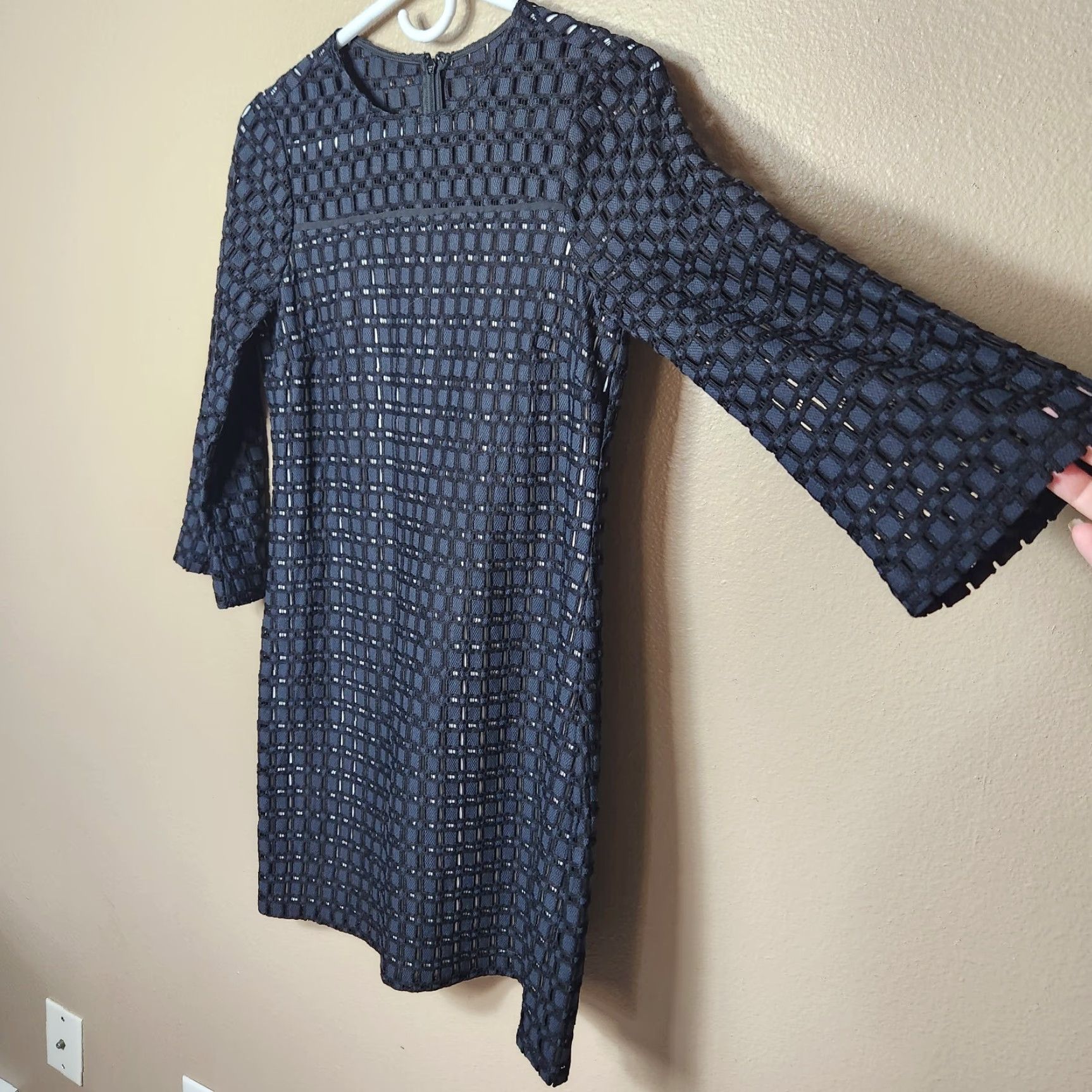 Vintage Erin Fetherston Black Eyelet Long Sleeve Lined Shift Dress-Size 4 Womens Size S / US 4 / IT 40 - 3 Thumbnail