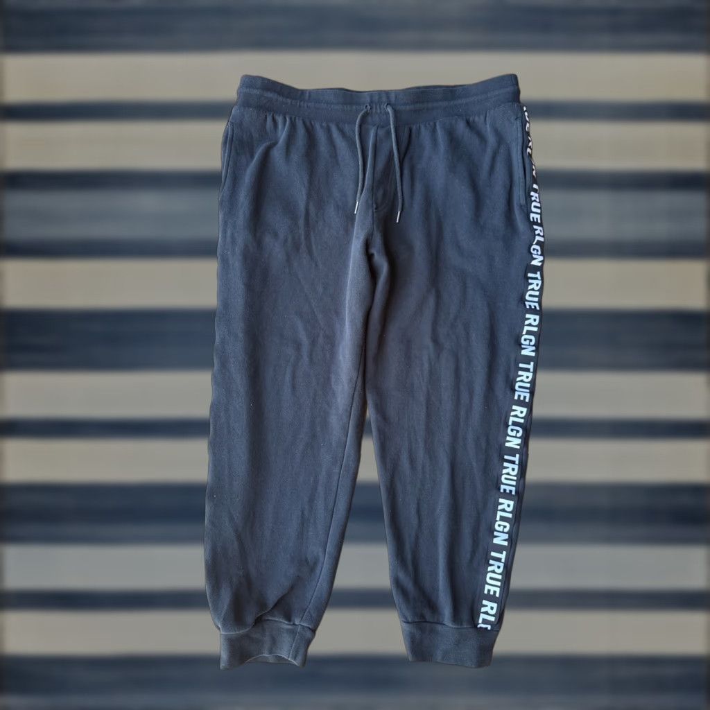 True Religion True Religion Side Tapping Joggers Sweatpants Men’s 2XL Black Drawstring Pockets Size US 39 - 1 Thumbnail
