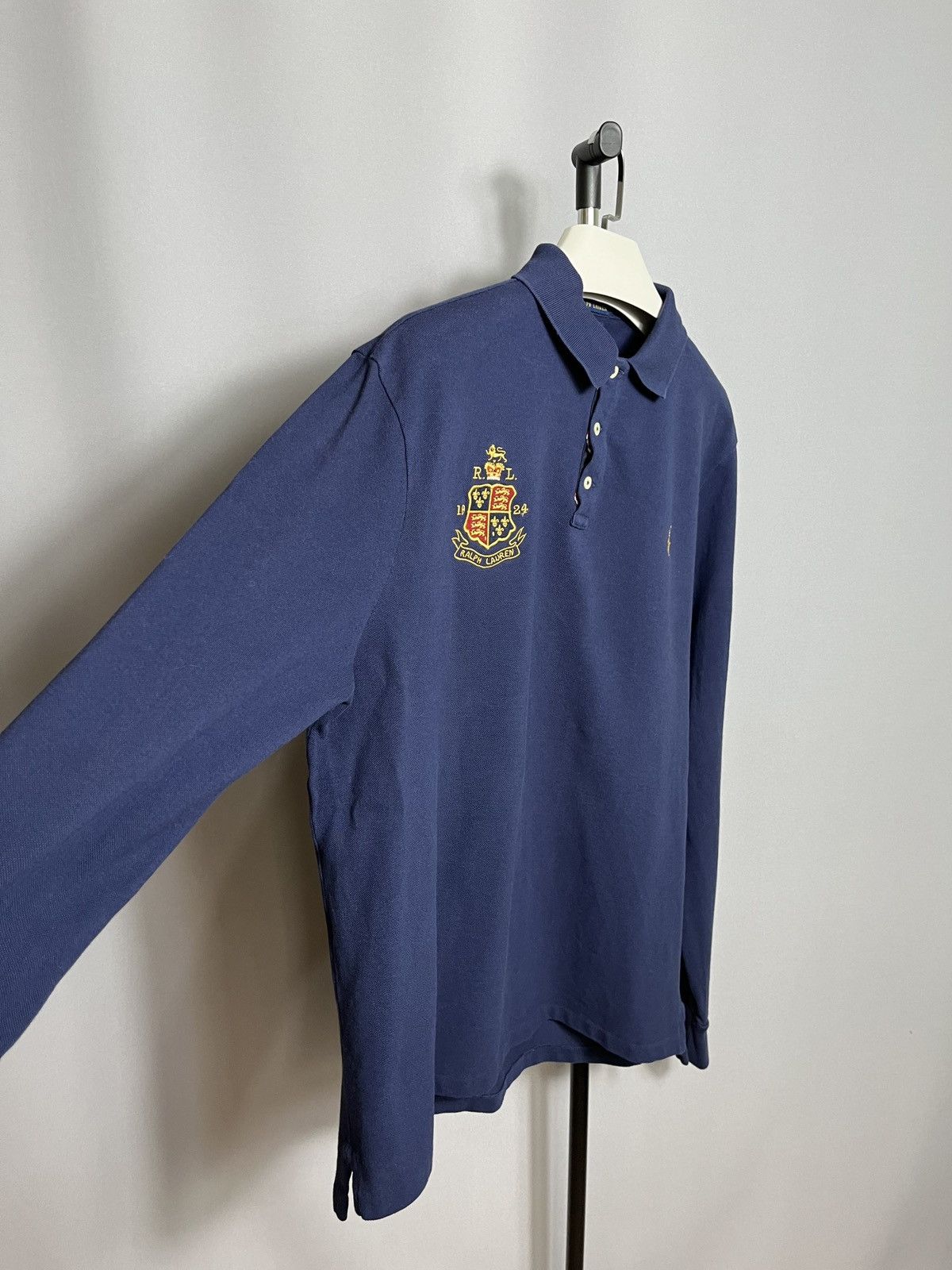 Polo Ralph Lauren × RRL Ralph Lauren × Ralph Lauren RL 1924 Classic Polo Shirt Men’s Top Long Sleeve Blue Size US XL / EU 56 / 4 - 5 Thumbnail