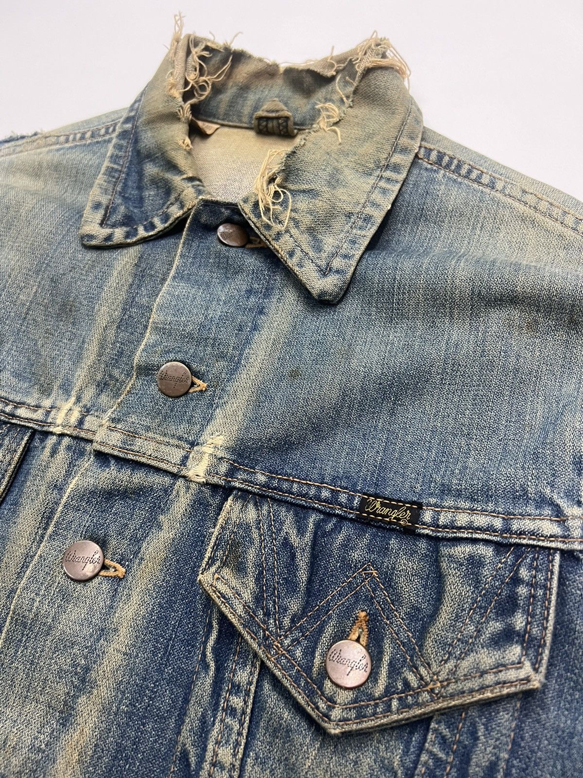 Other 🔥VINTAGE WRANGLER DENIM TRUCKER JACKET Size US S / EU 44-46 / 1 - 6 Thumbnail