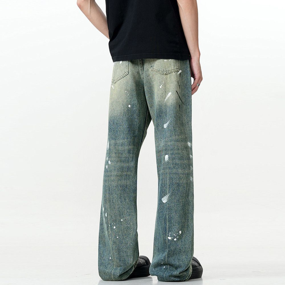 Jean Splash Ink Denim Flare Pants Mens Size US 29 - 2 Thumbnail