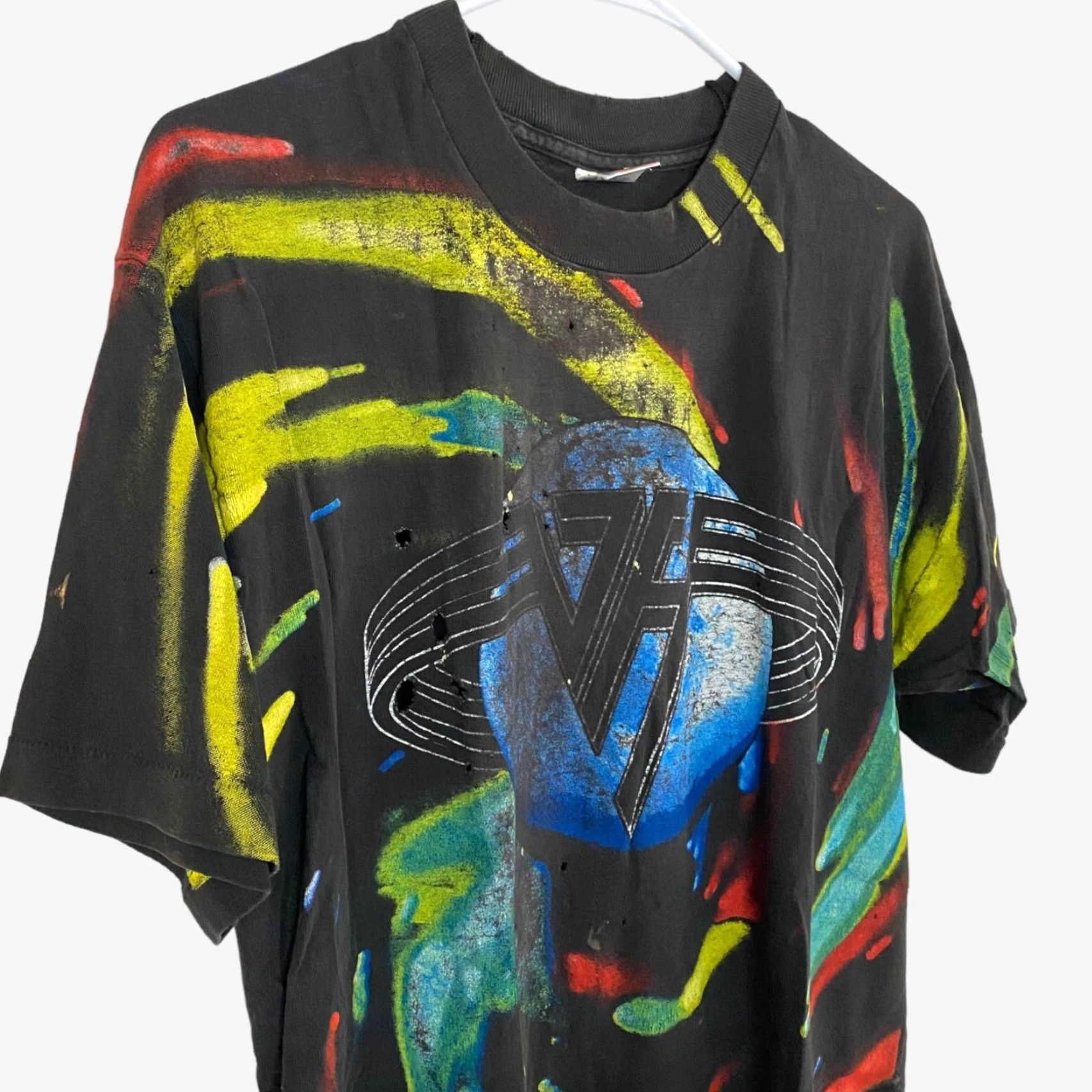 Fruit Of The Loom VINTAGE 1993 Van Halen Live U.S Tour Concert Rock Band T Shirt Mens Large L USA Size US L / EU 52-54 / 3 - 5 Thumbnail