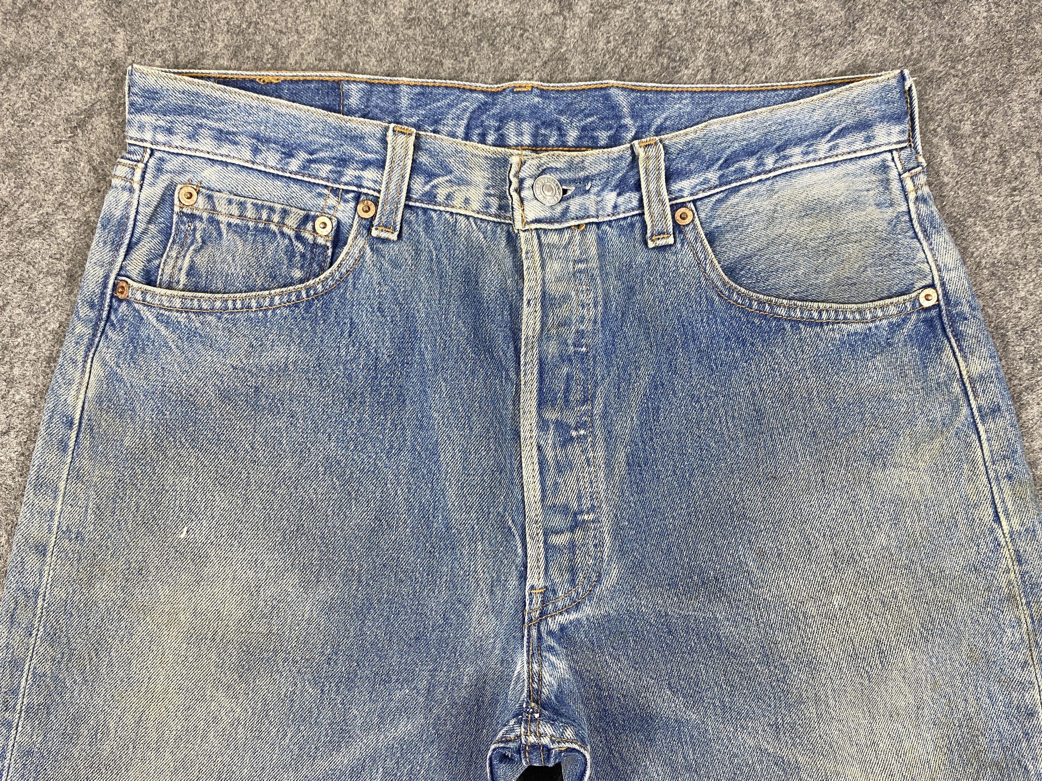 Levi's Dirty Faded Blue Vintage Levis 501 Jeans 33x27 - JN3094 Size US 33 - 3 Thumbnail