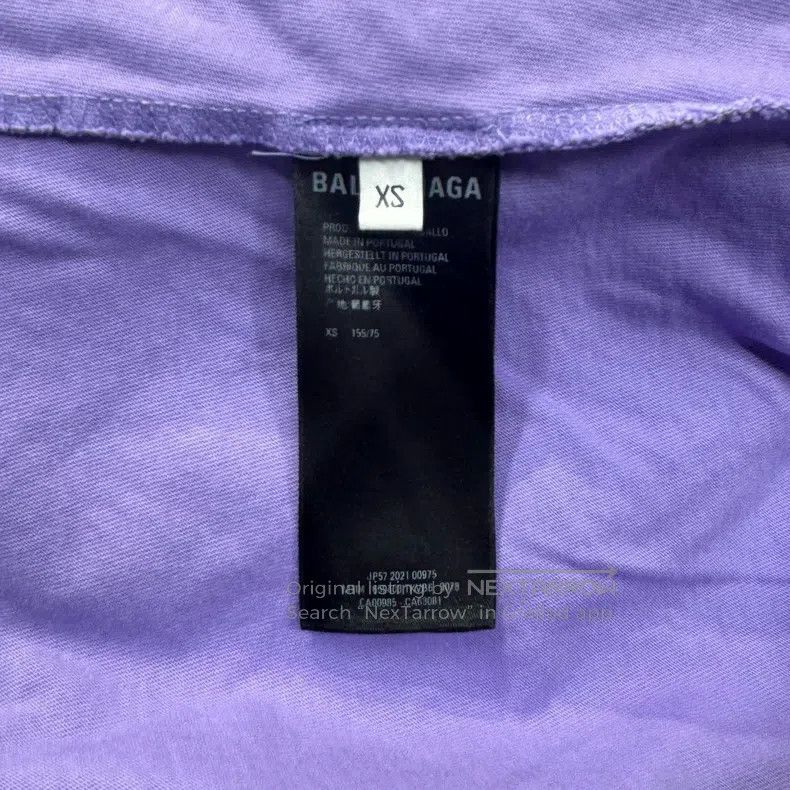 Balenciaga Balenciaga Ripped destroyed logo hoodie in lavender Size US XS / EU 42 / 0 - 5 Thumbnail