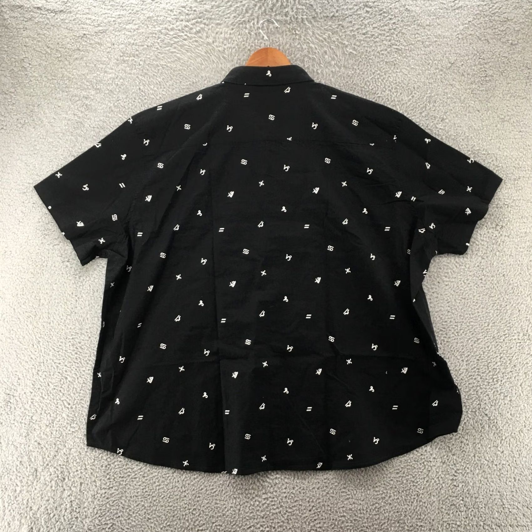 Vintage Arizona Jean Co Shirt Mens 4XL Black Short Sleeve Collared Button Up NYC? Size US XXL / EU 58 / 5 - 7 Thumbnail