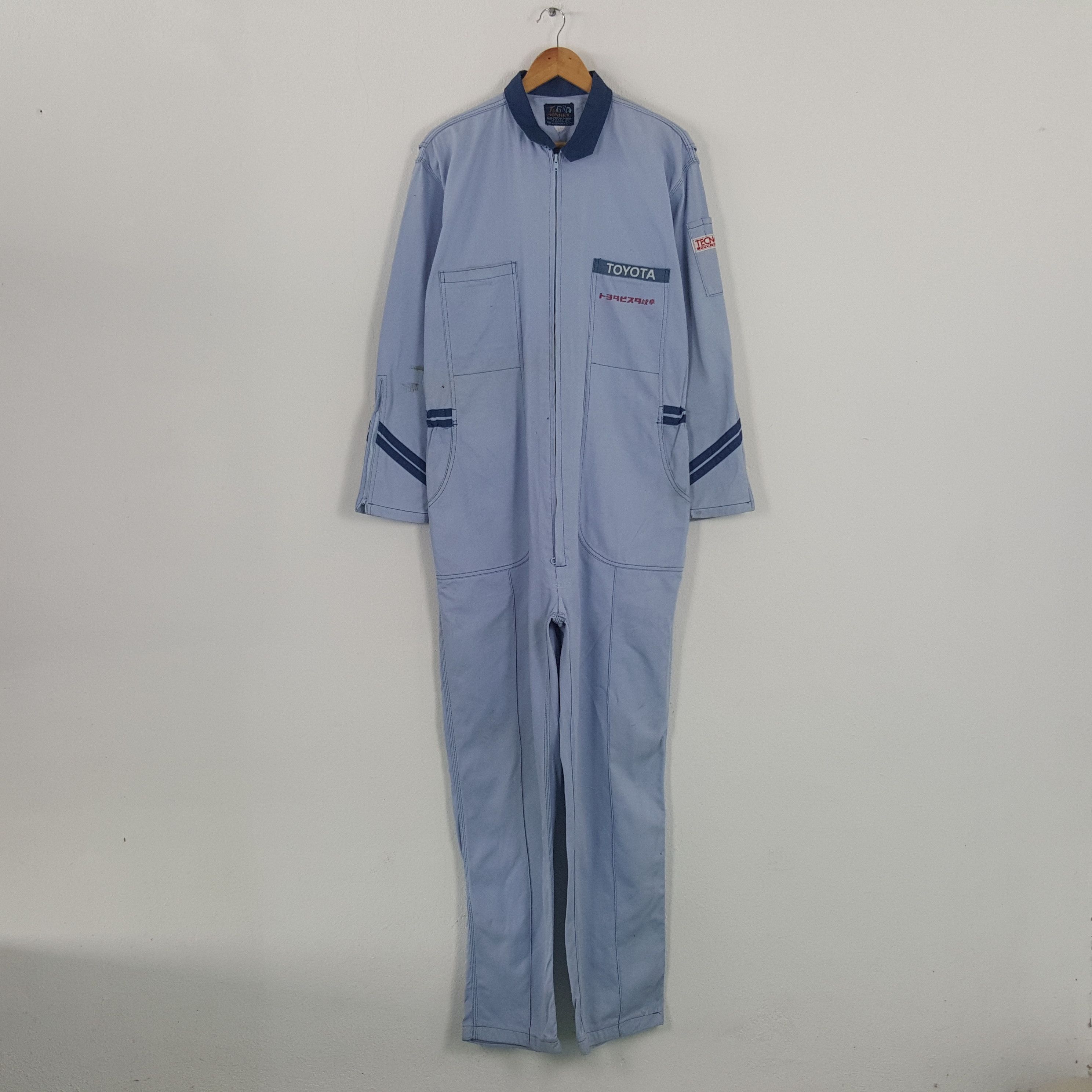 Vintage Toyota Japanese Racing Team Utility Coverall Jacket