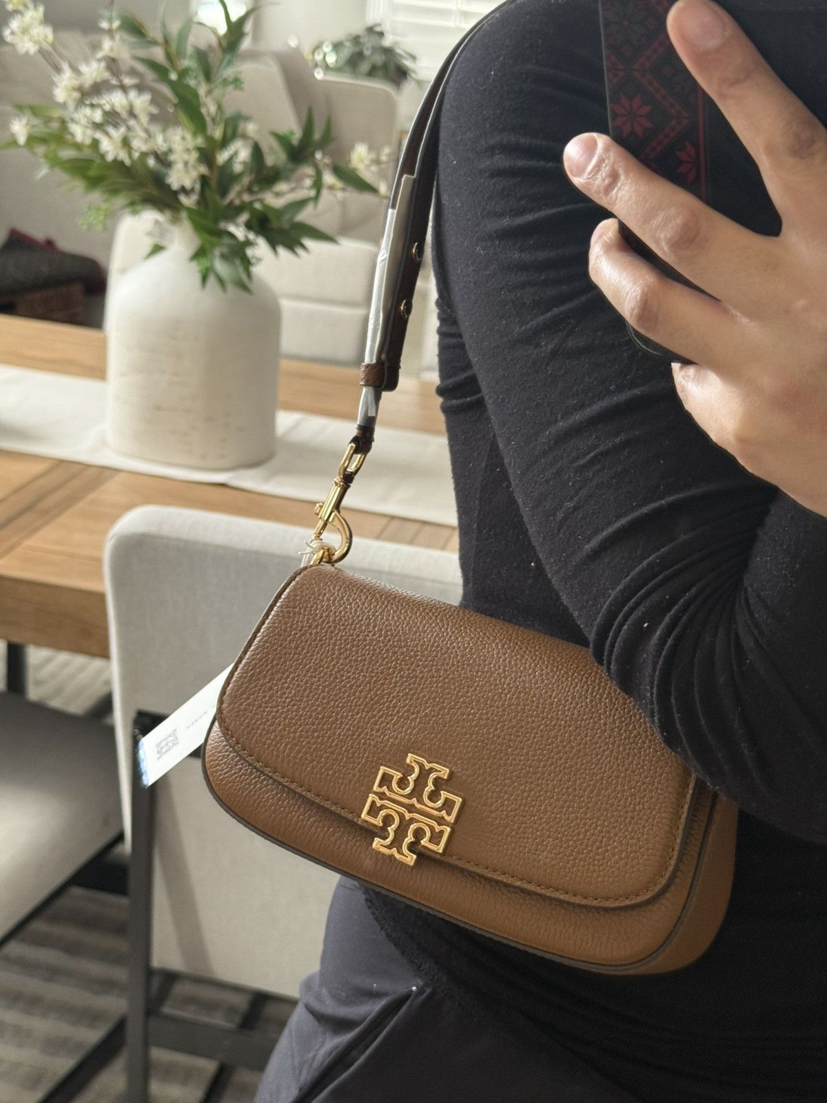 Tory Burch Tory Burch BRITTEN CONVERTIBLE Leather Shoulder & cardholder Size ONE SIZE - 8 Thumbnail