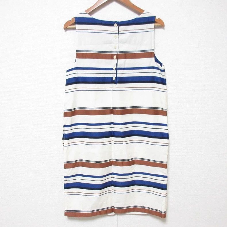 Loro Piana LORO PIANA Blue and white striped linen cotton dress Size M / US 6-8 / IT 42-44 - 3 Thumbnail