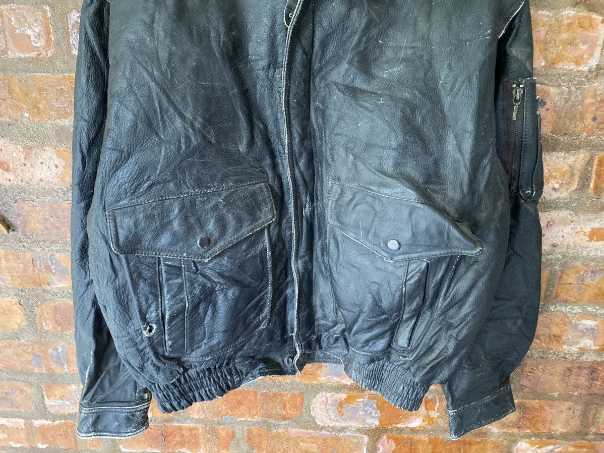 Avirex 1980s Tokyo Fur SACK TIME Avirex leather Jacket Size US L / EU 52-54 / 3 - 10 Thumbnail