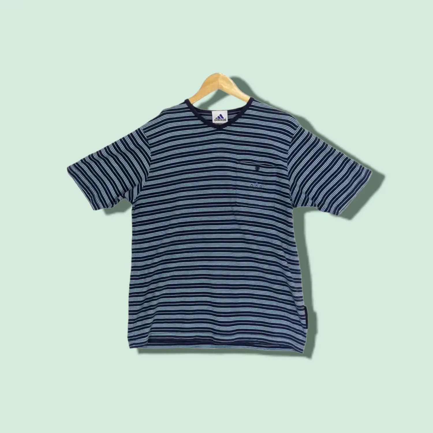 Adidas × Vintage Vintage 2000's ADIDAS Equipment Striped T-Shirt Size US S / EU 44-46 / 1 - 1 Thumbnail
