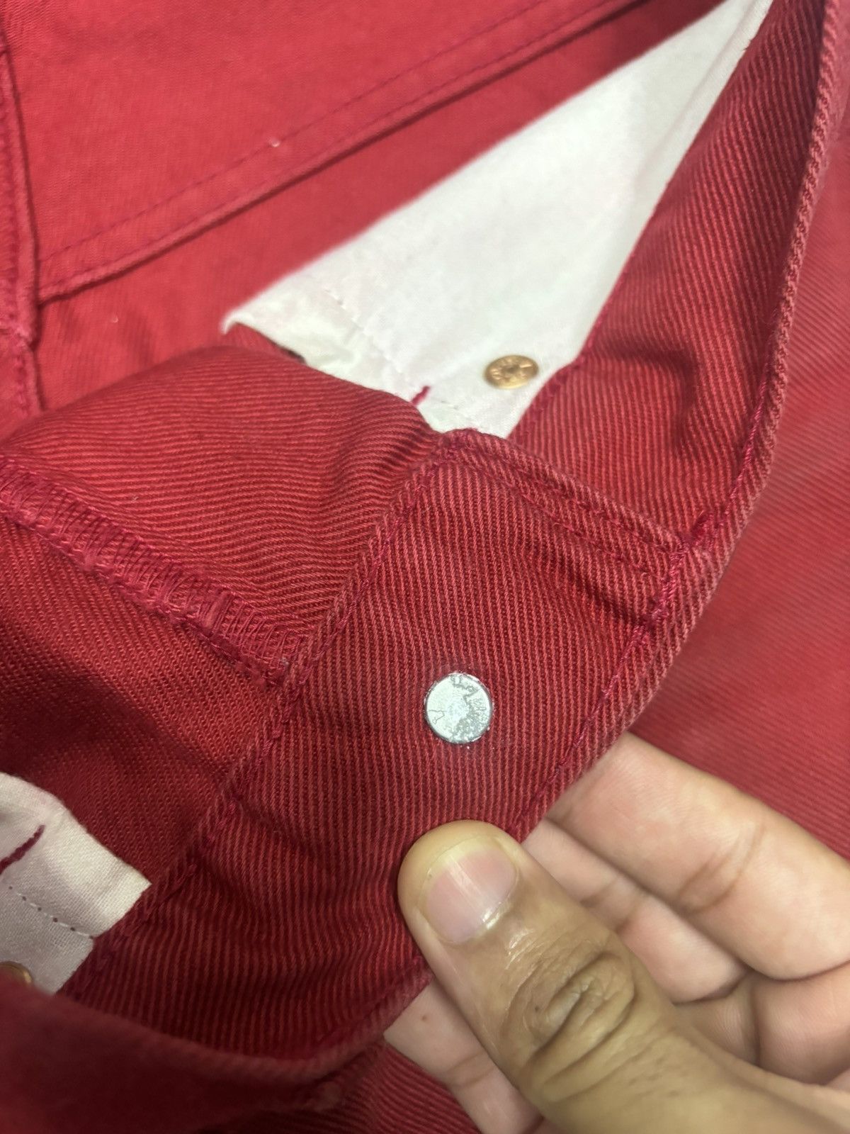 Japanese Brand RARE💥 LEVIS 508 RED DENIM JEANS Size US 30 / EU 46 - 11 Thumbnail