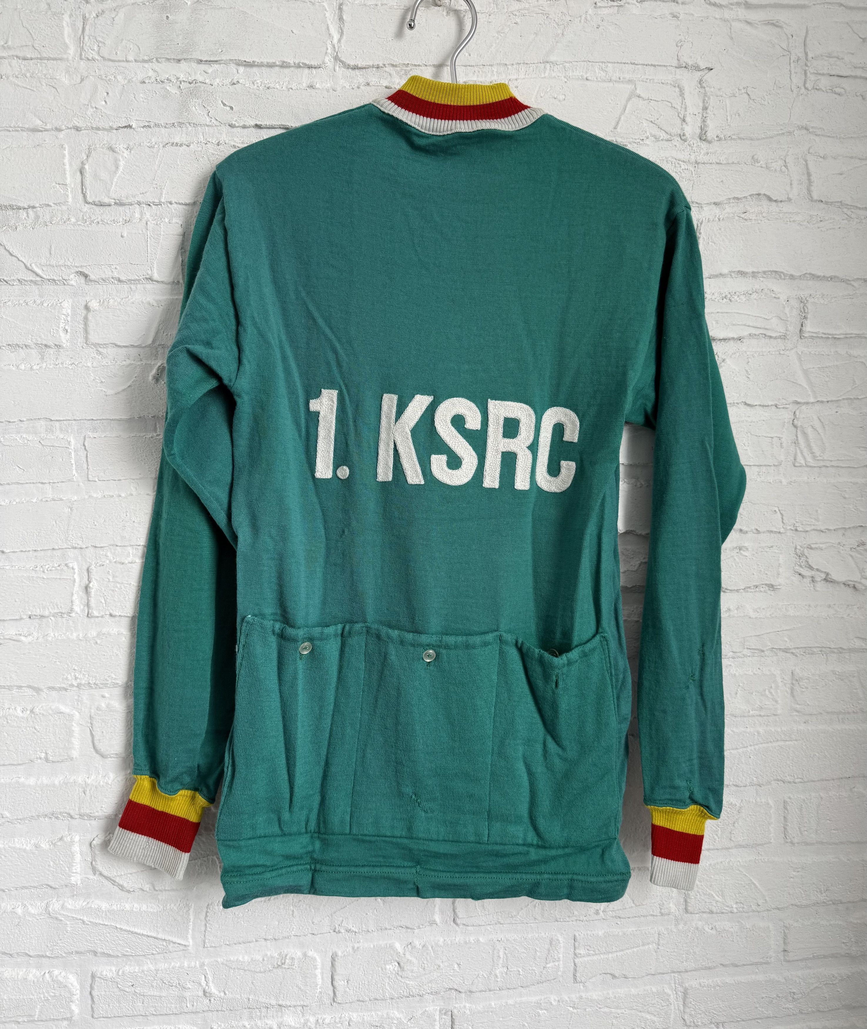 Other RARE Vintage 1970s De Marchi wool cycling jersey 1.KSRC Size US M / EU 48-50 / 2 - 5 Thumbnail