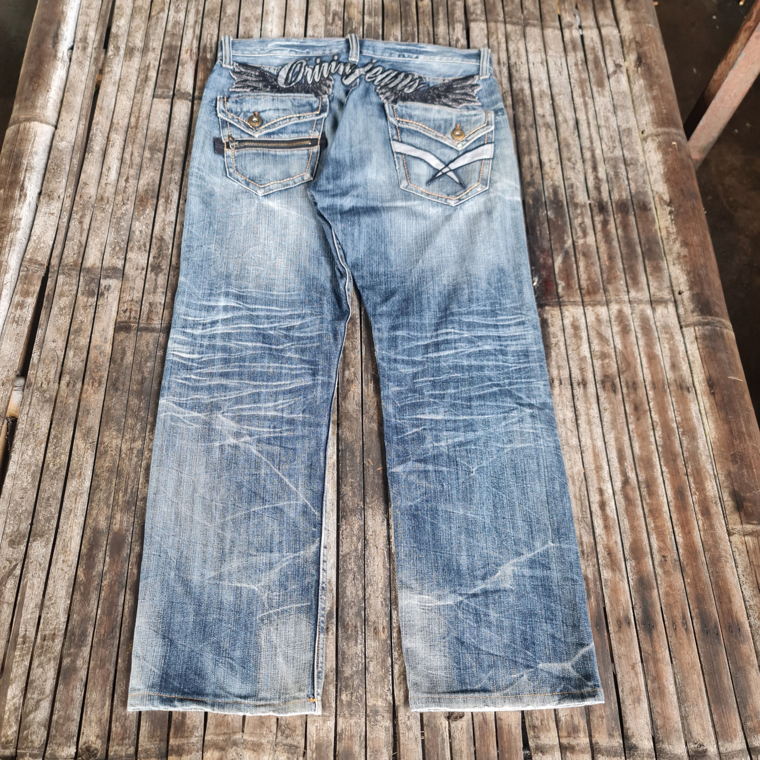 Japanese Brand Vintage Oririn embroidery logo jeans j0001 Size US 34 / EU 50 - 16 Thumbnail