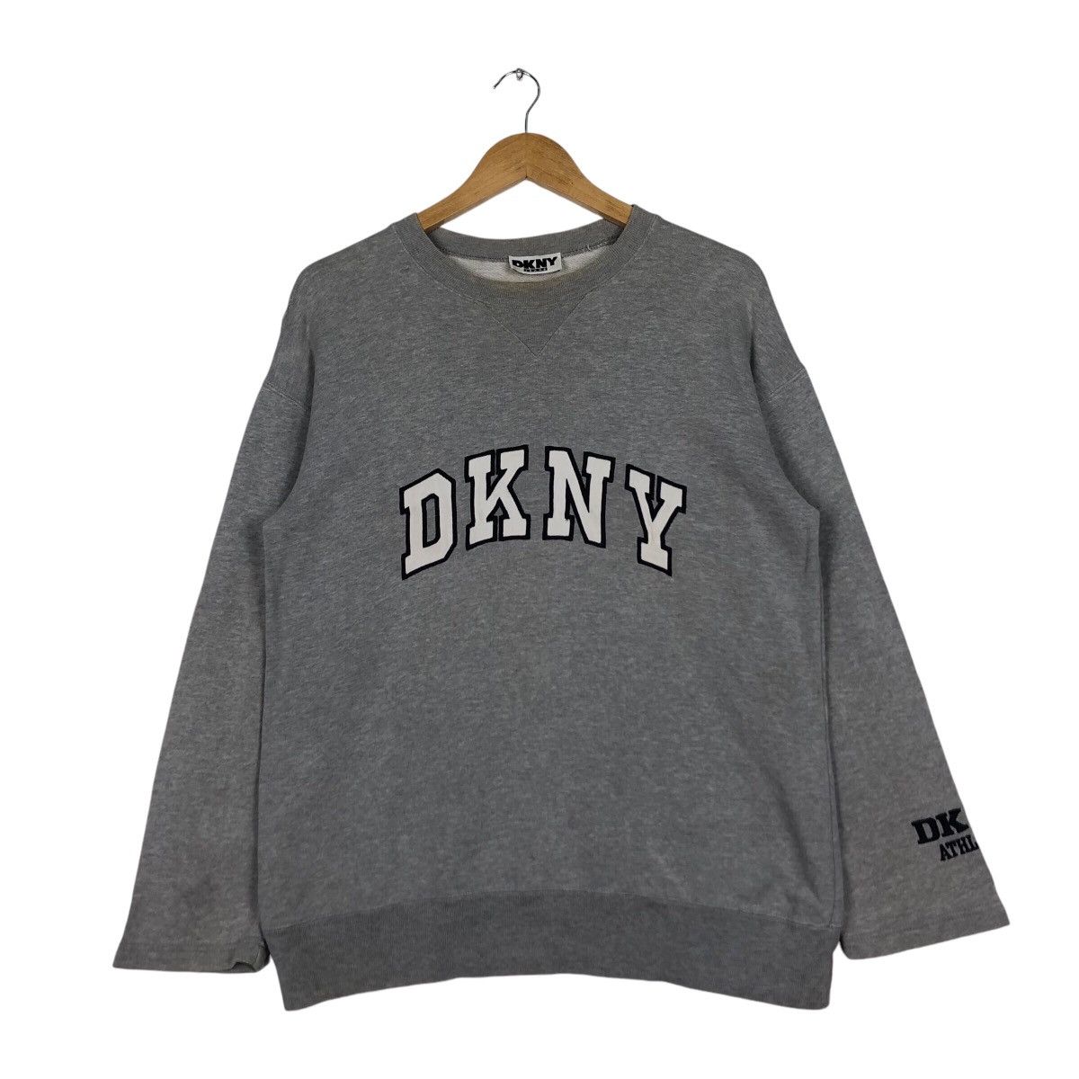 Vintage DKNY Sweatshirt Spell Out Medium Streetwear