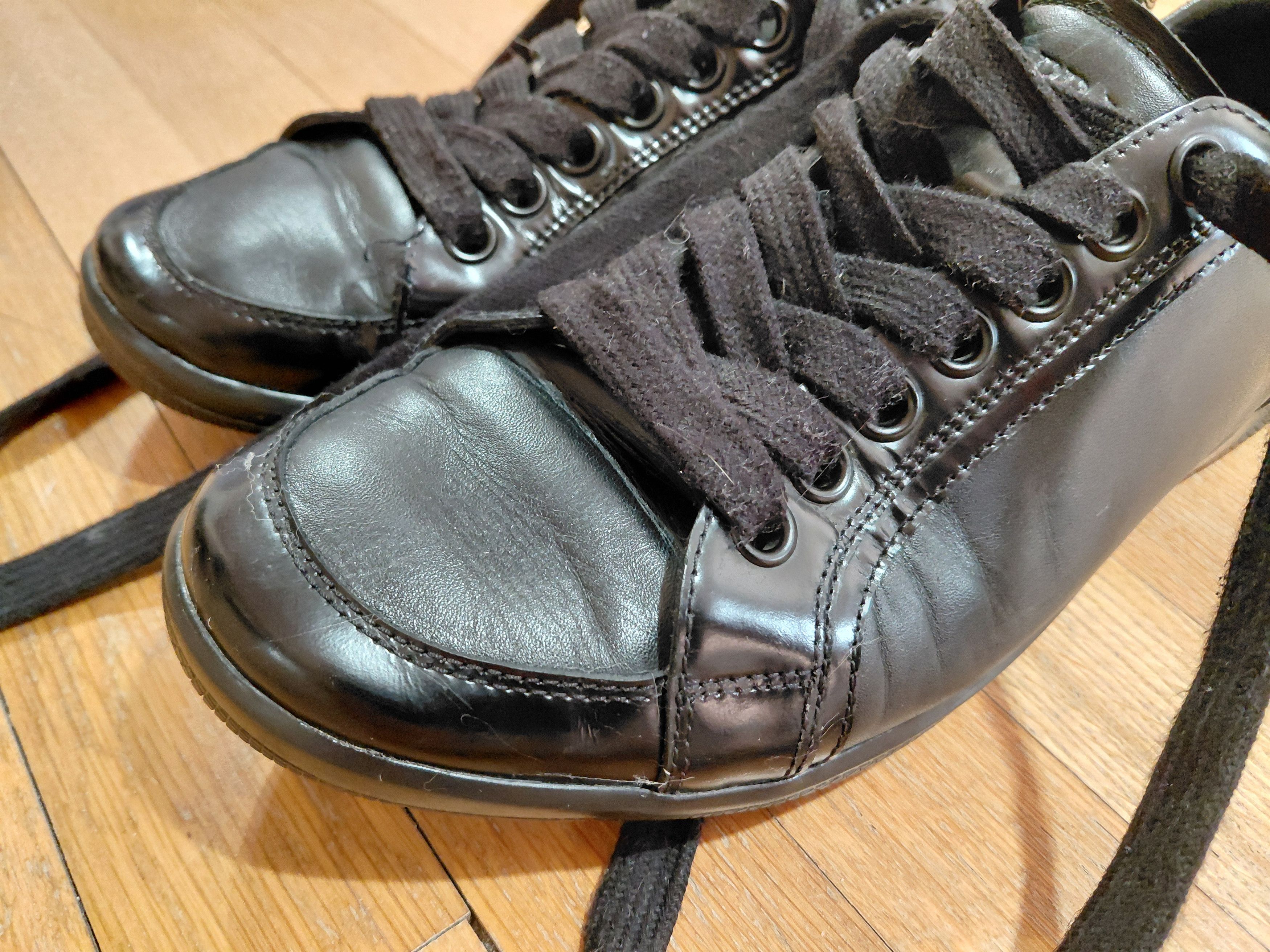 Prada Prada Sneakers Luxury Shoes Black Leather Authentic Size US 7.5 / EU 40-41 - 3 Thumbnail